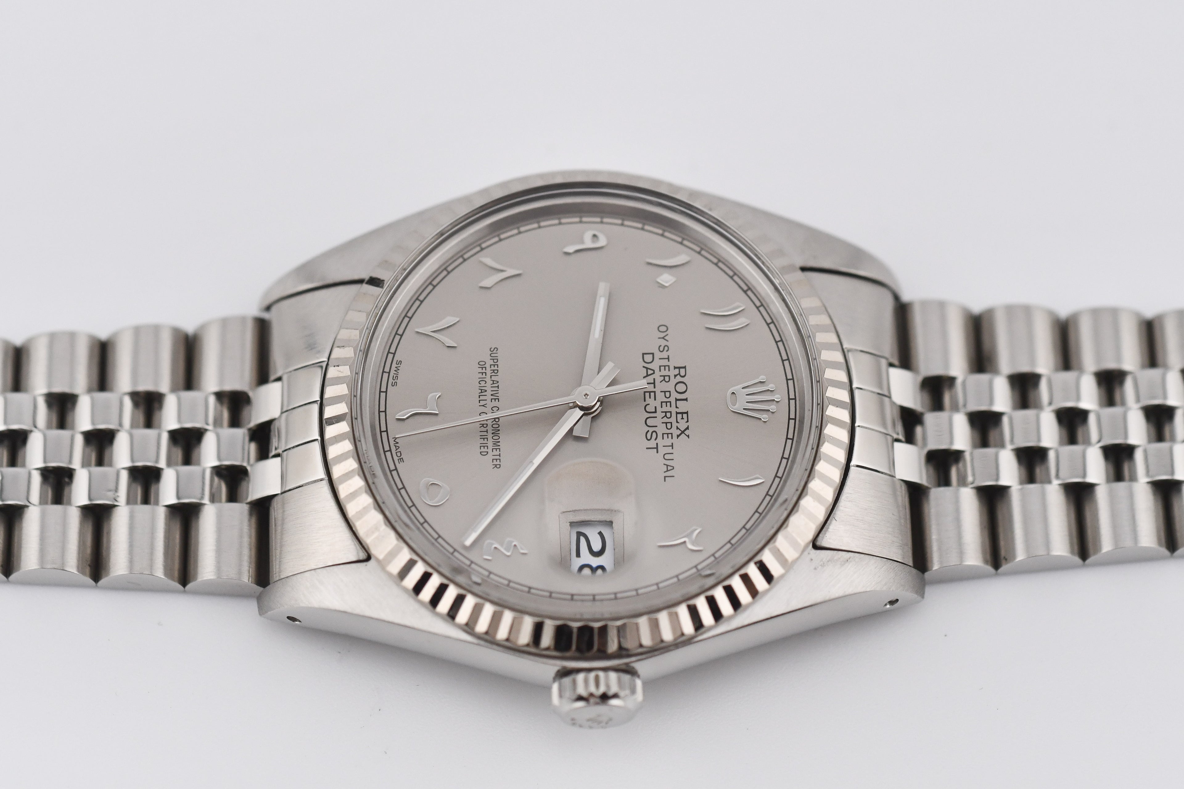 Rolex Datejust 36mm Ref 16014 Custom Grey Arabic Dial