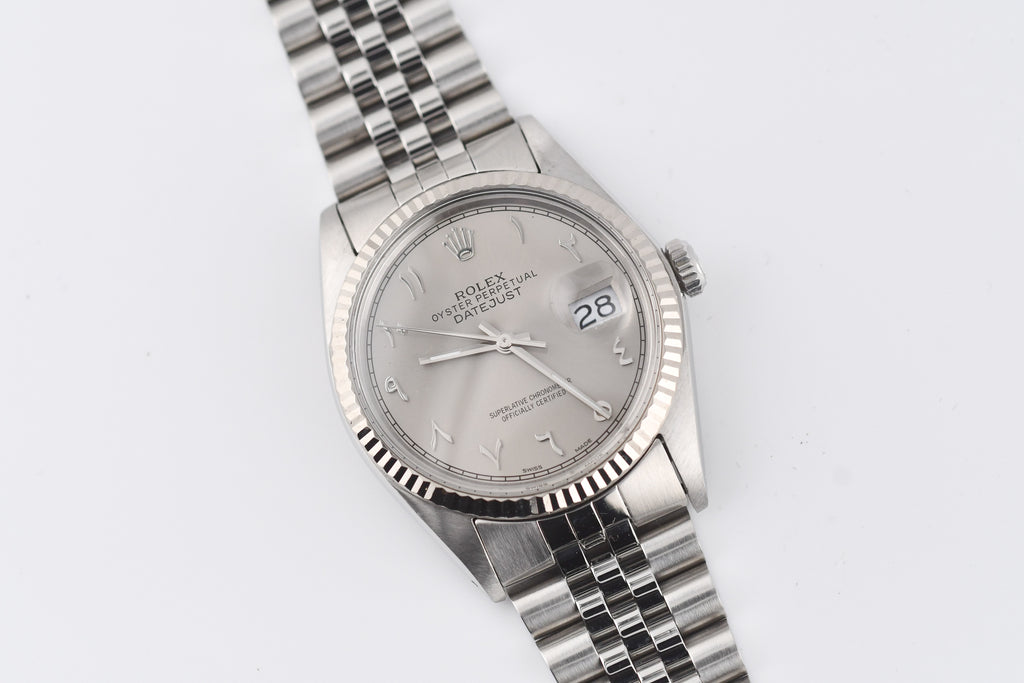Rolex Datejust 36mm Ref 16014 Custom Grey Arabic Dial