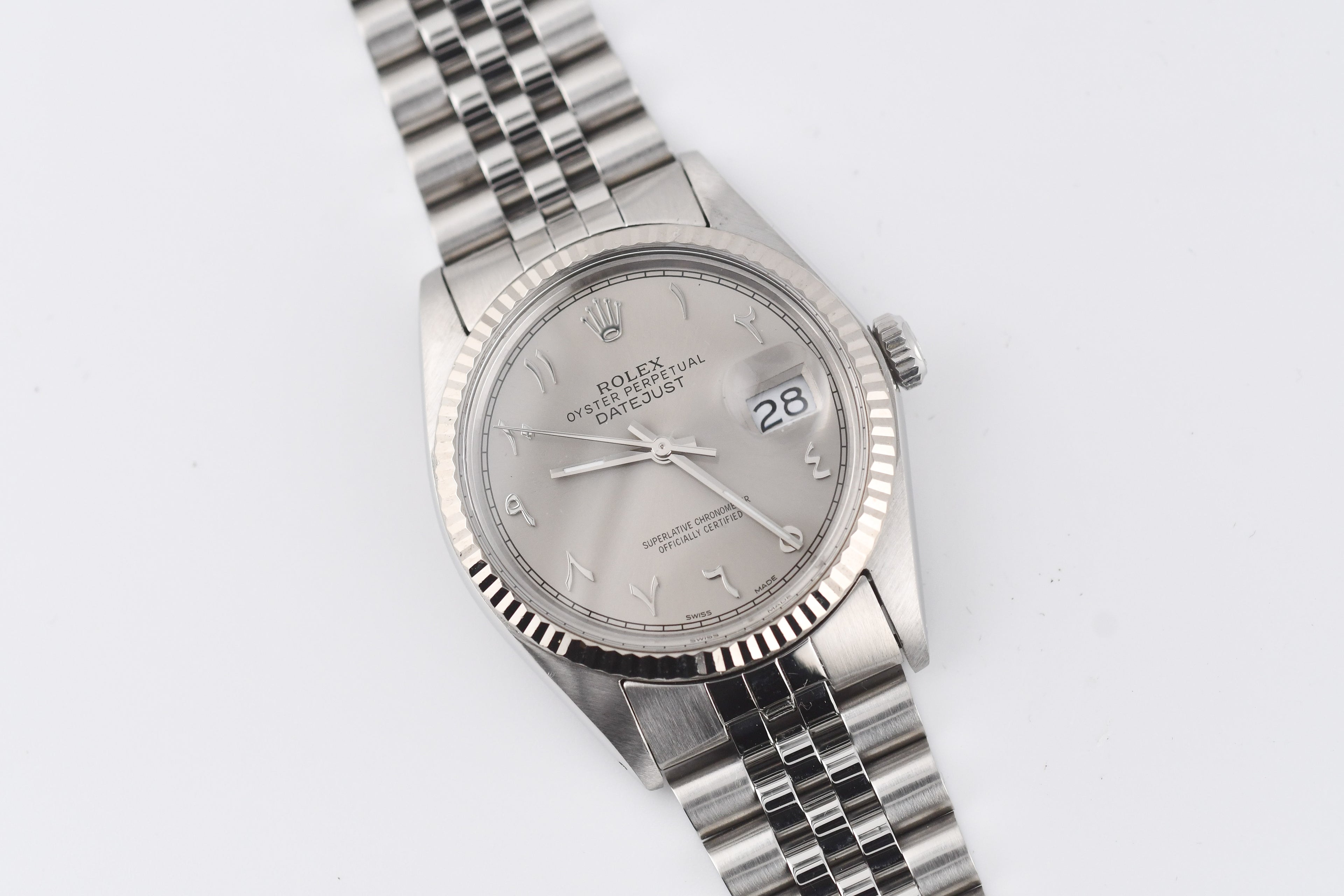 Rolex Datejust 36mm Ref 16014 Custom Grey Arabic Dial