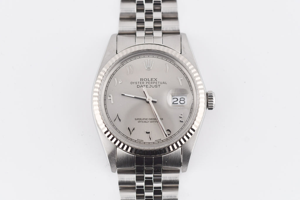 Rolex Datejust 36mm Ref 16014 Custom Grey Arabic Dial