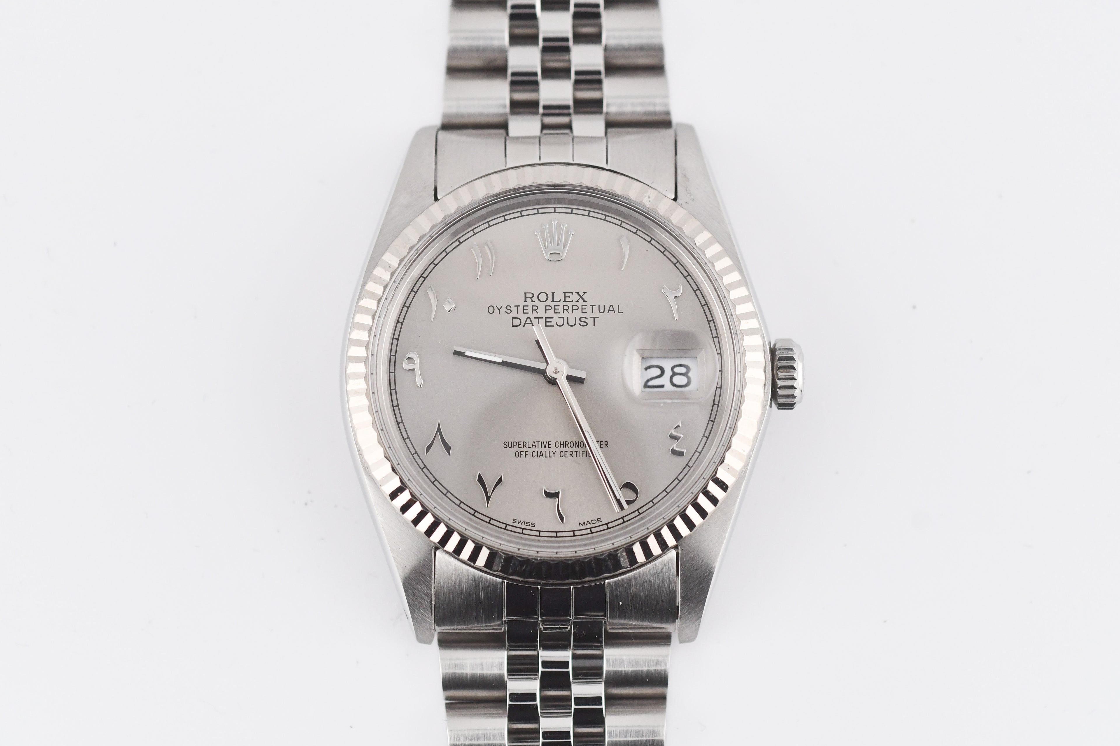 Rolex Datejust 36mm Ref 16014 Custom Grey Arabic Dial