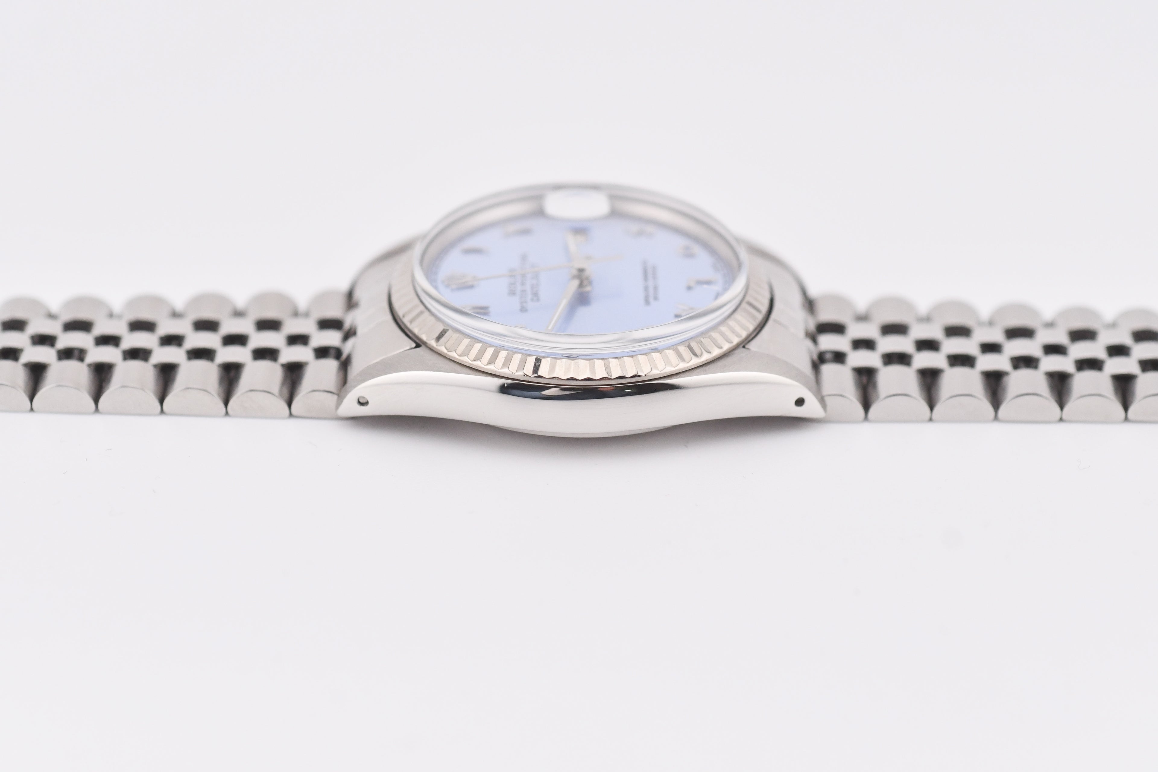 Rolex Datejust 36mm Ref 16014 Custom Ice Blue Arabic Dial