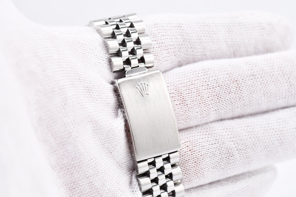 Rolex Datejust 36mm Ref 16014 Custom Mother of Pearl Grey Baguette Diamond Dial