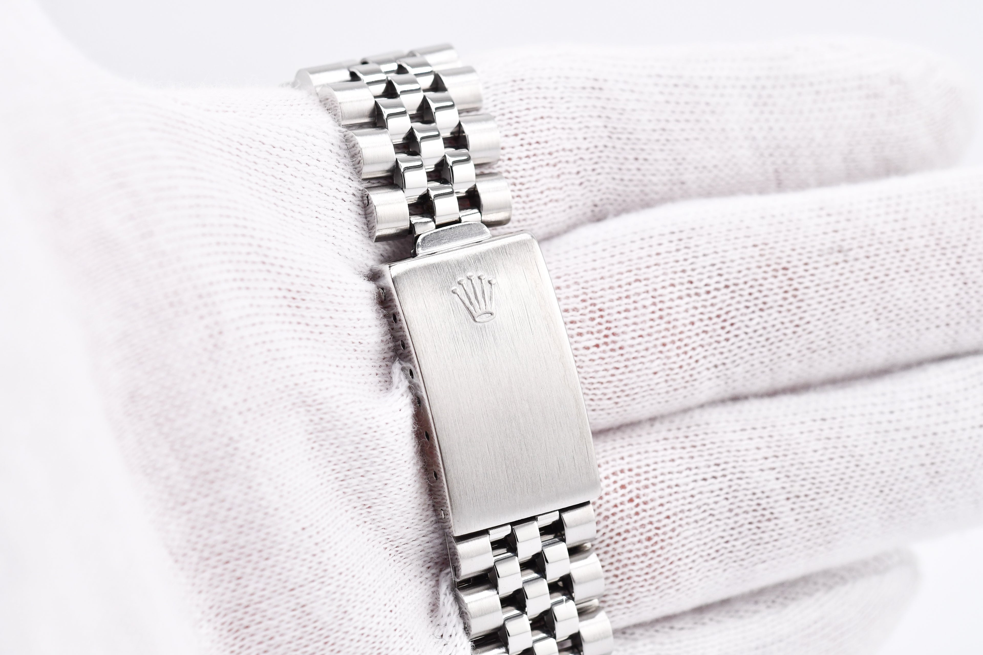 Rolex Datejust 36mm Ref 16014 Custom Mother of Pearl Grey Baguette Diamond Dial
