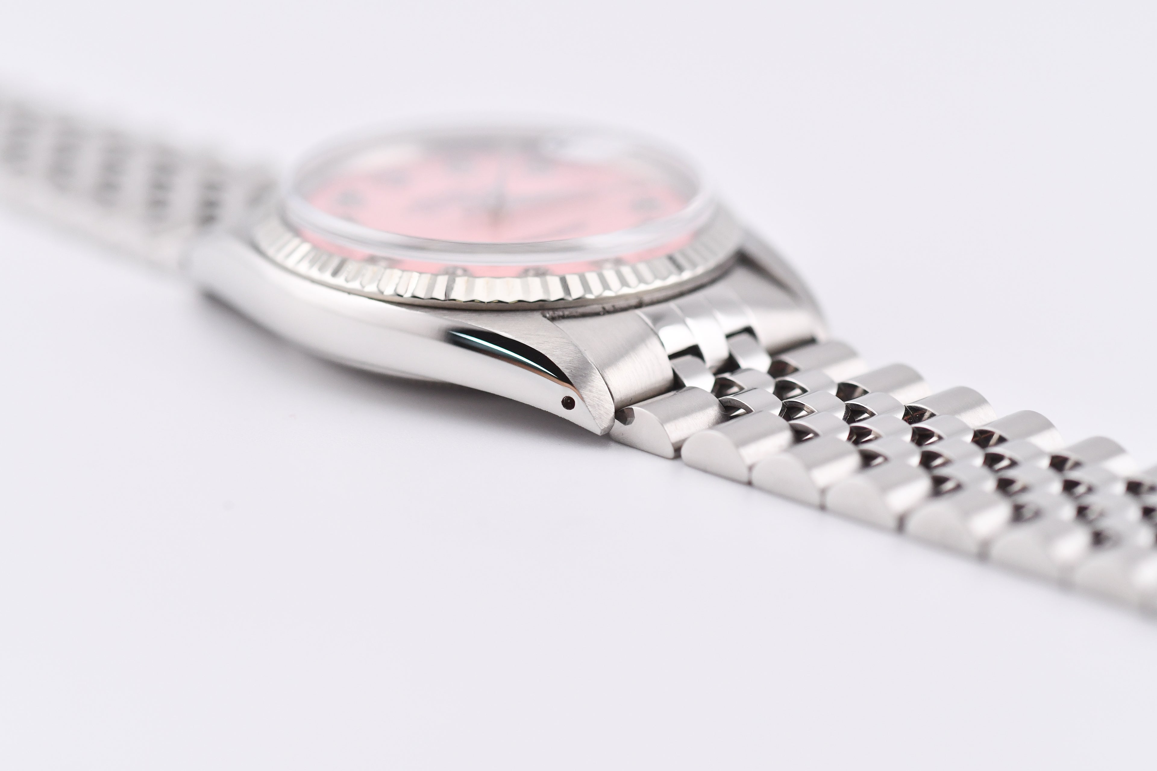 Rolex Datejust 36mm Ref 16014 Custom Pink Diamond Dial