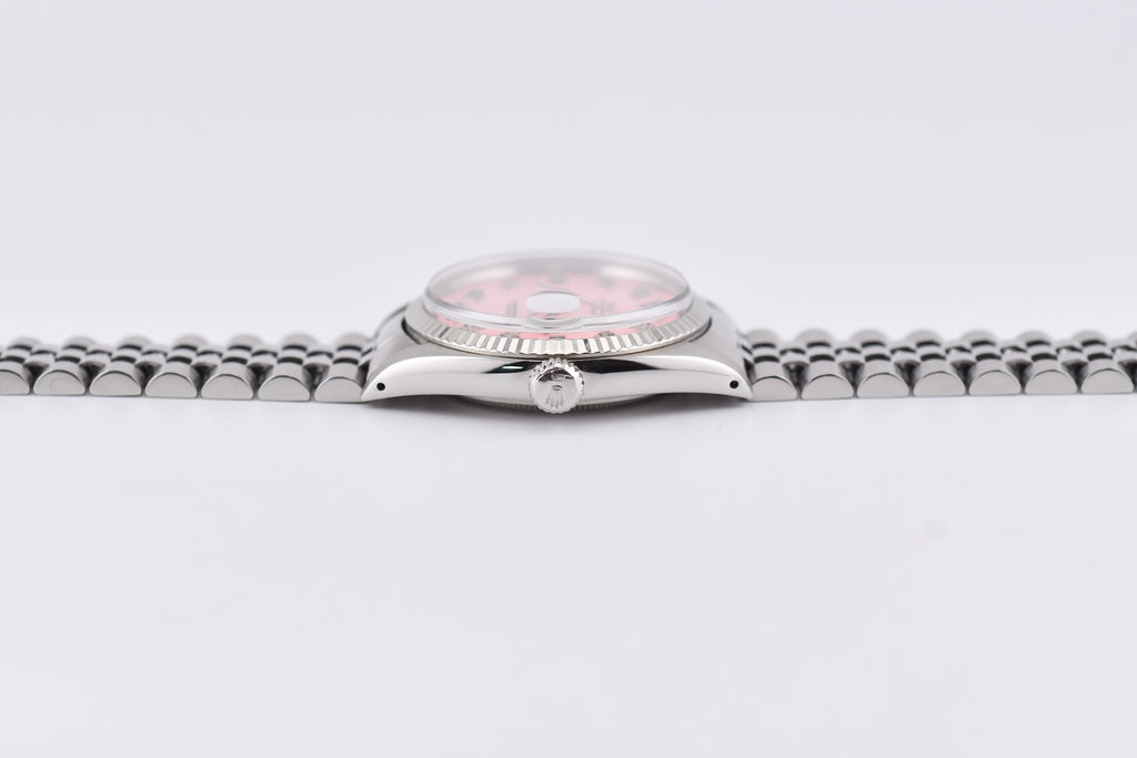 Rolex Datejust 36mm Ref 16014 Custom Pink Diamond Dial