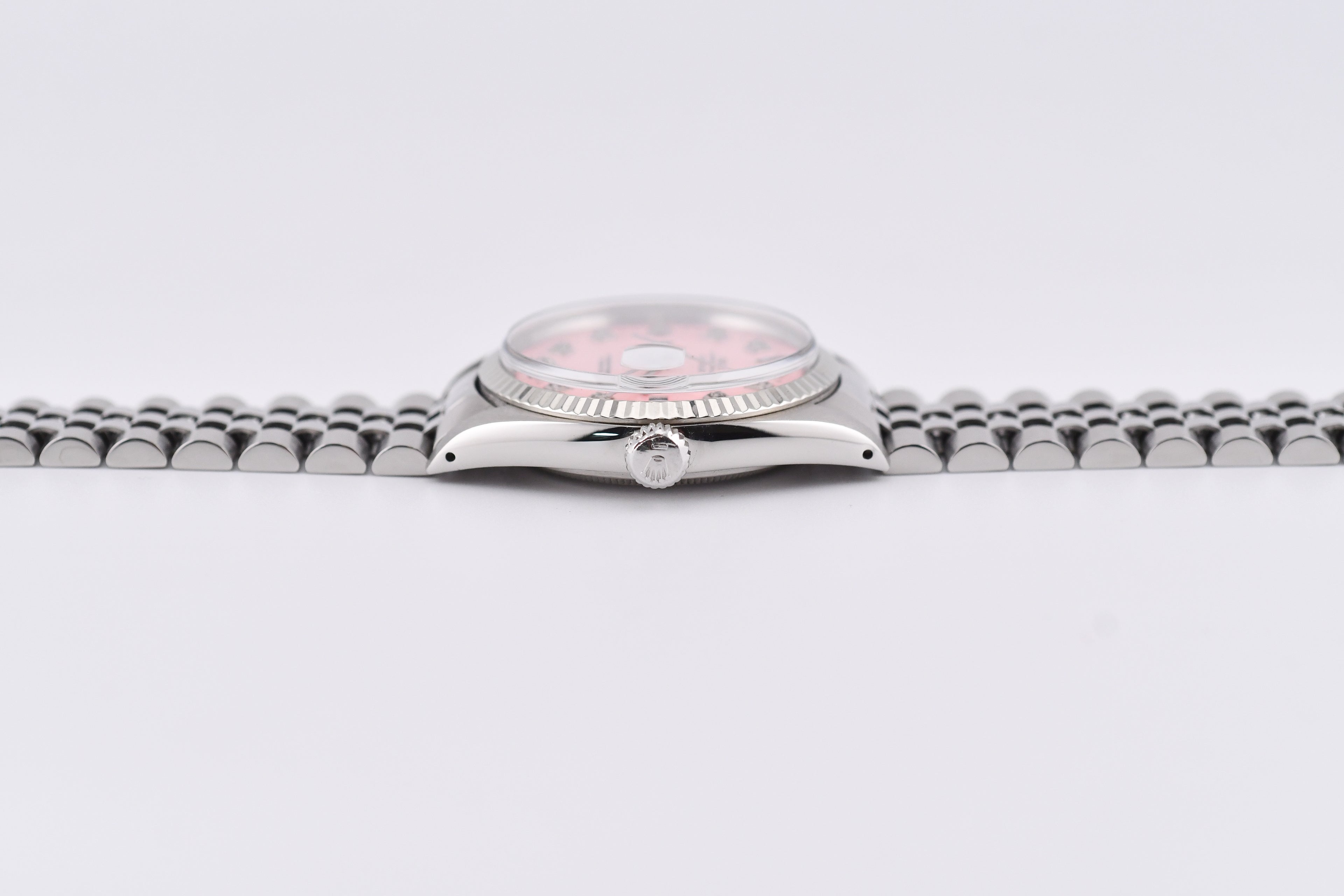Rolex Datejust 36mm Ref 16014 Custom Pink Diamond Dial