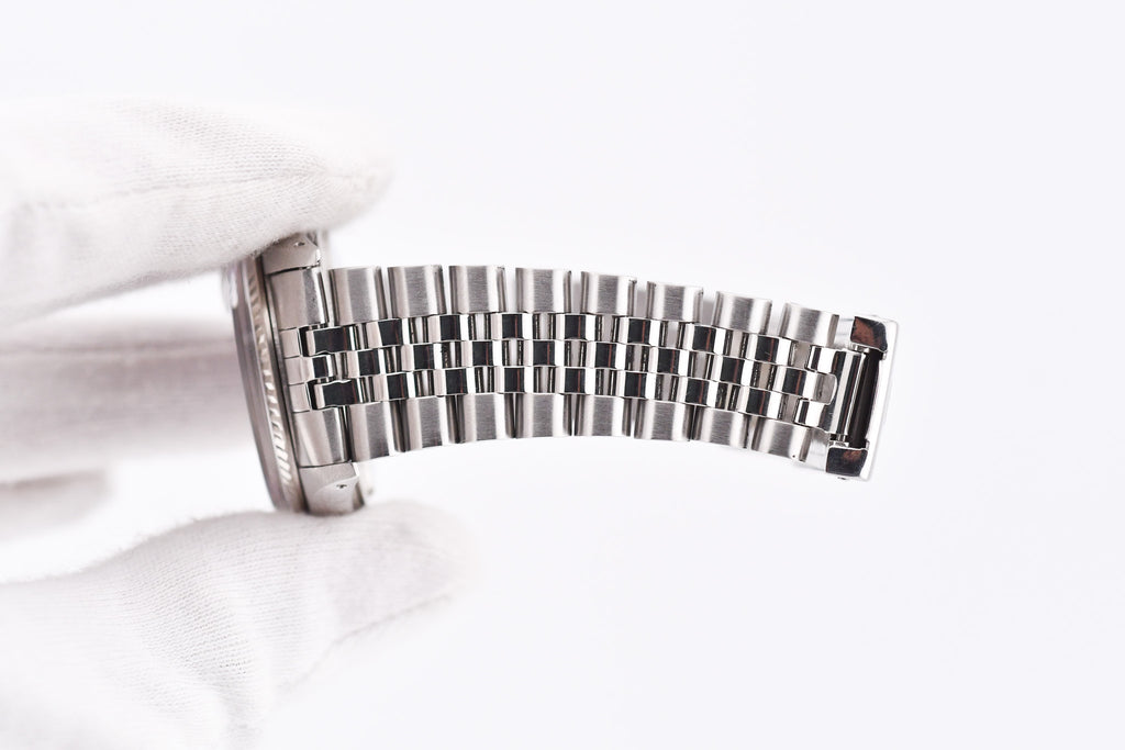 Rolex Datejust 36mm Ref 16014 Custom Pink Mother of Pearl Baguette Diamond Dial