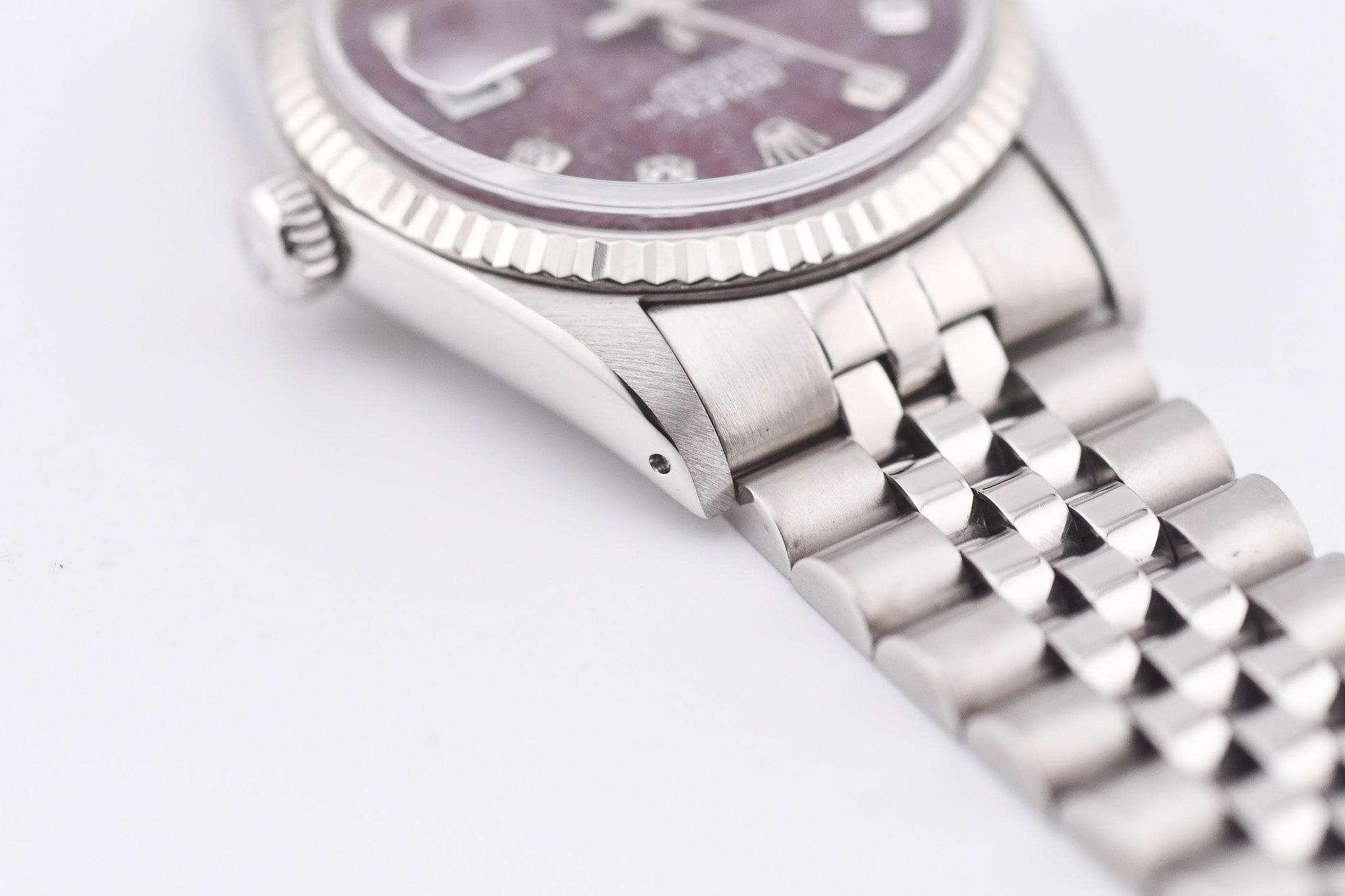 Rolex Datejust 36mm Ref 16014 Custom Red Rubellite Diamond Dial
