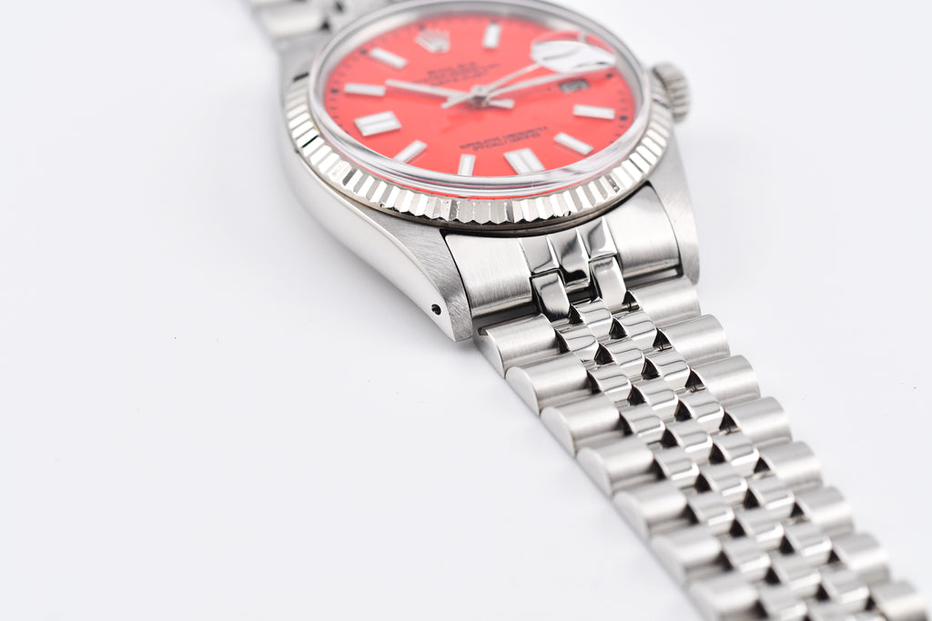 Rolex Datejust 36mm Ref 16014 Custom Red Stick Dial