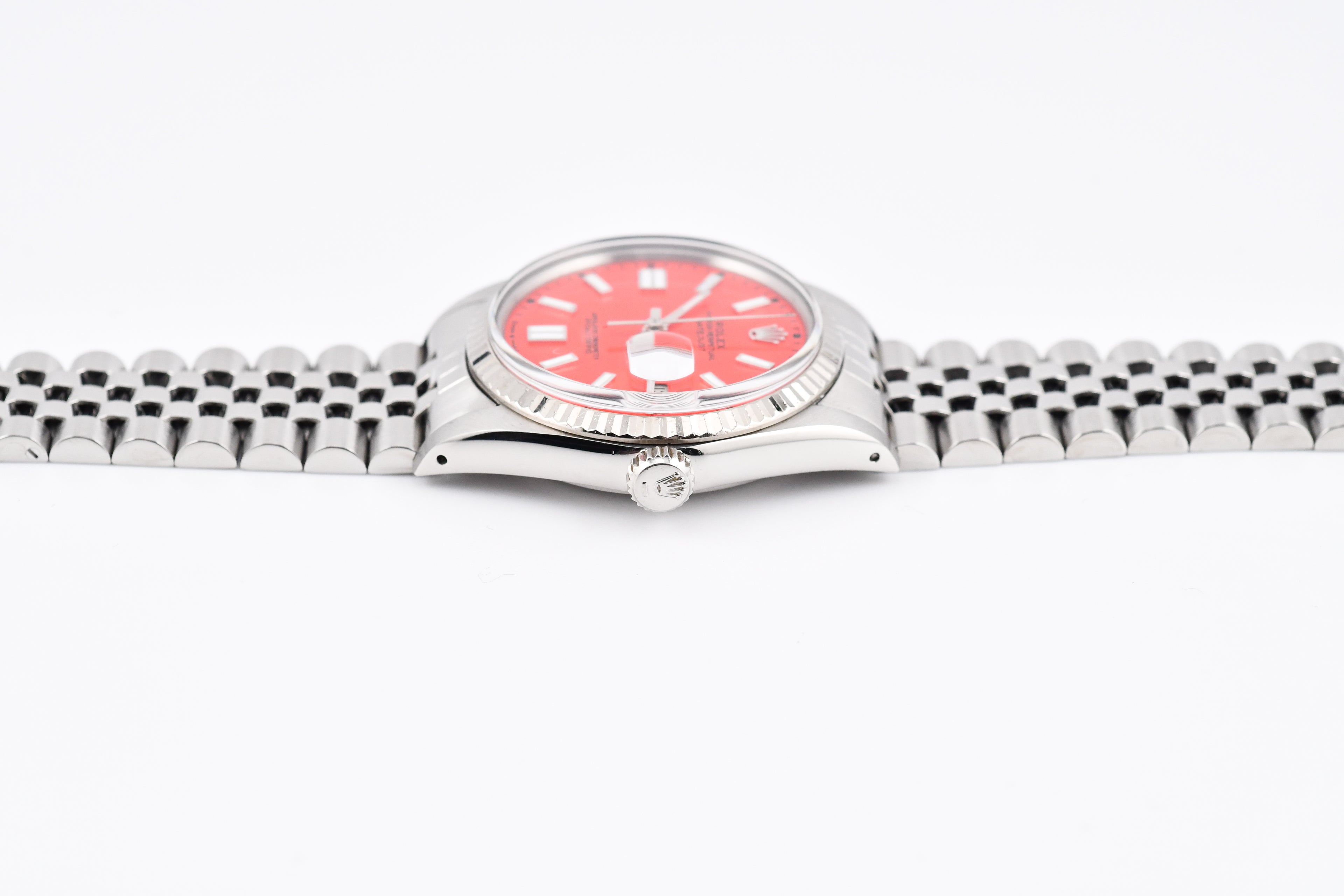 Rolex Datejust 36mm Ref 16014 Custom Red Stick Dial