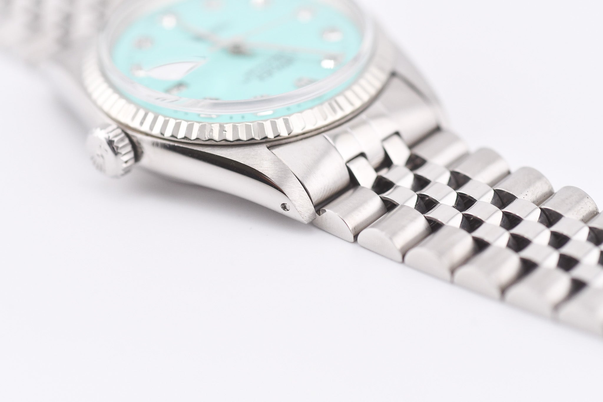 Rolex Datejust 36mm Ref 16014 Custom Tiffany Turquoise Diamond Dial