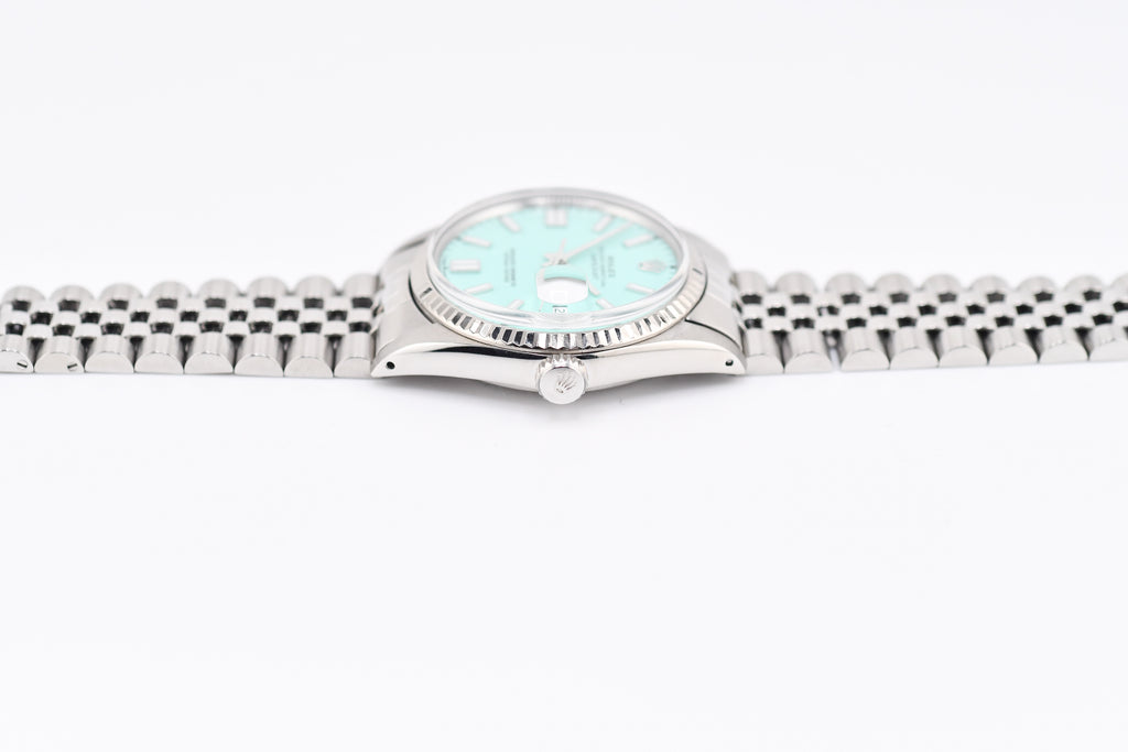 Rolex Datejust 36mm Ref 16014 Custom Tiffany Turquoise Stick Dial