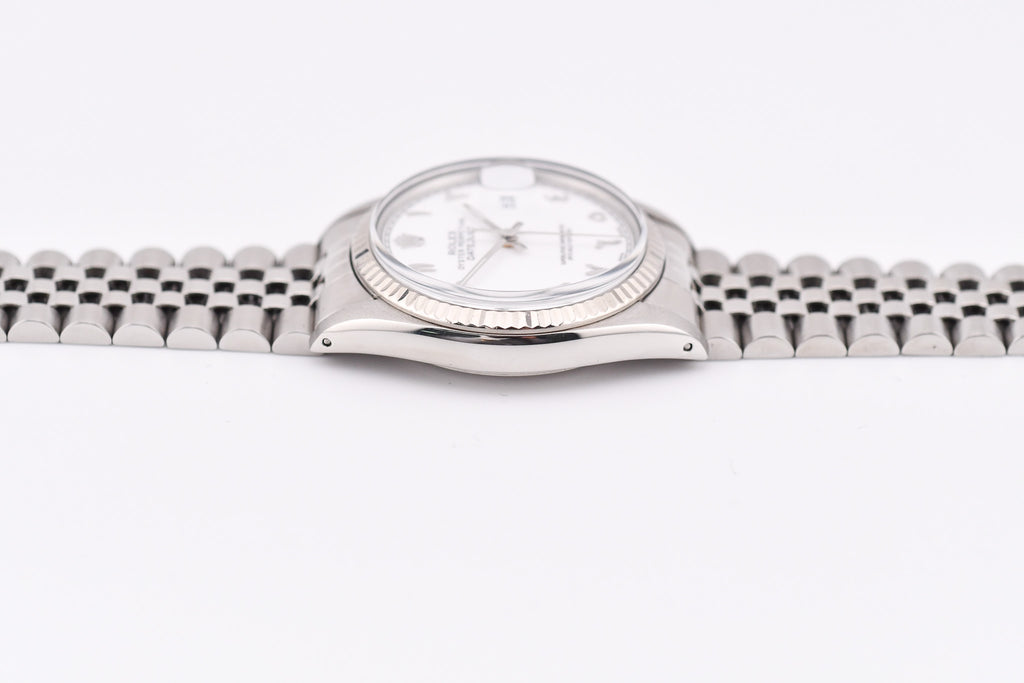 Rolex Datejust 36mm Ref 16014 Custom White Arabic Dial