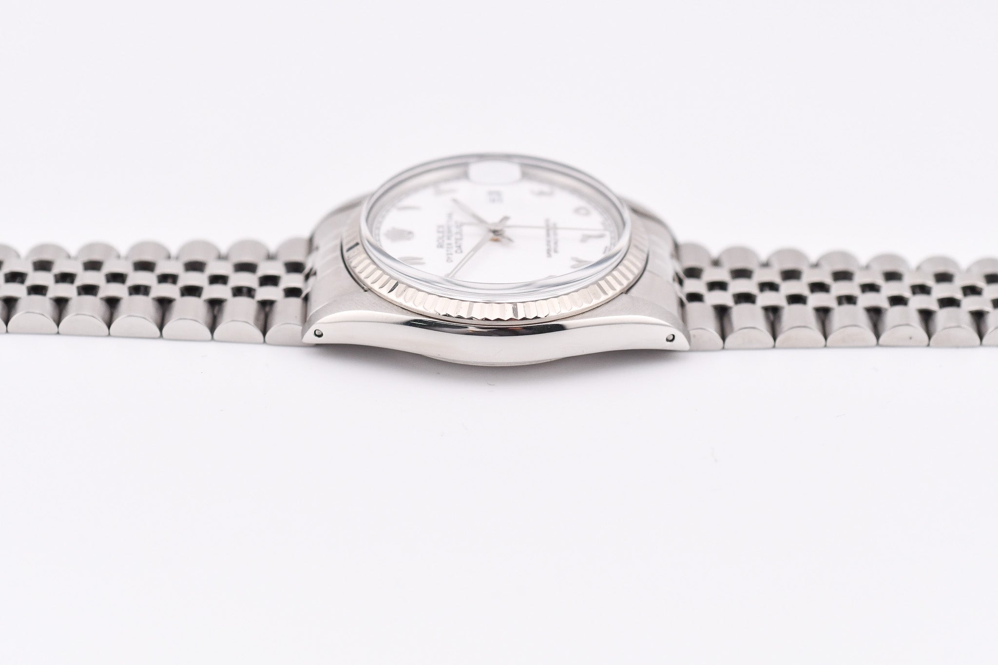 Rolex Datejust 36mm Ref 16014 Custom White Arabic Dial