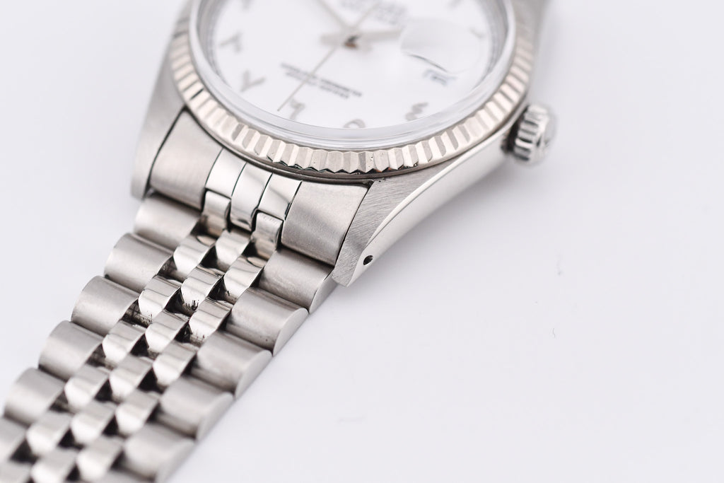 Rolex Datejust 36mm Ref 16014 Custom White Arabic Dial