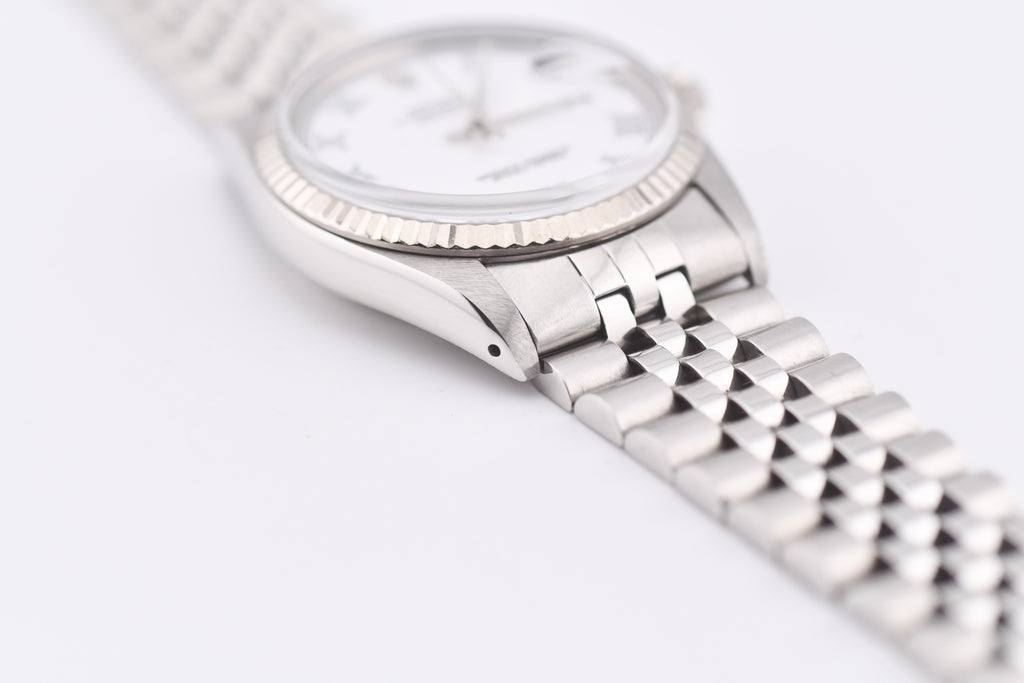 Rolex Datejust 36mm Ref 16014 Custom White Roman Dial