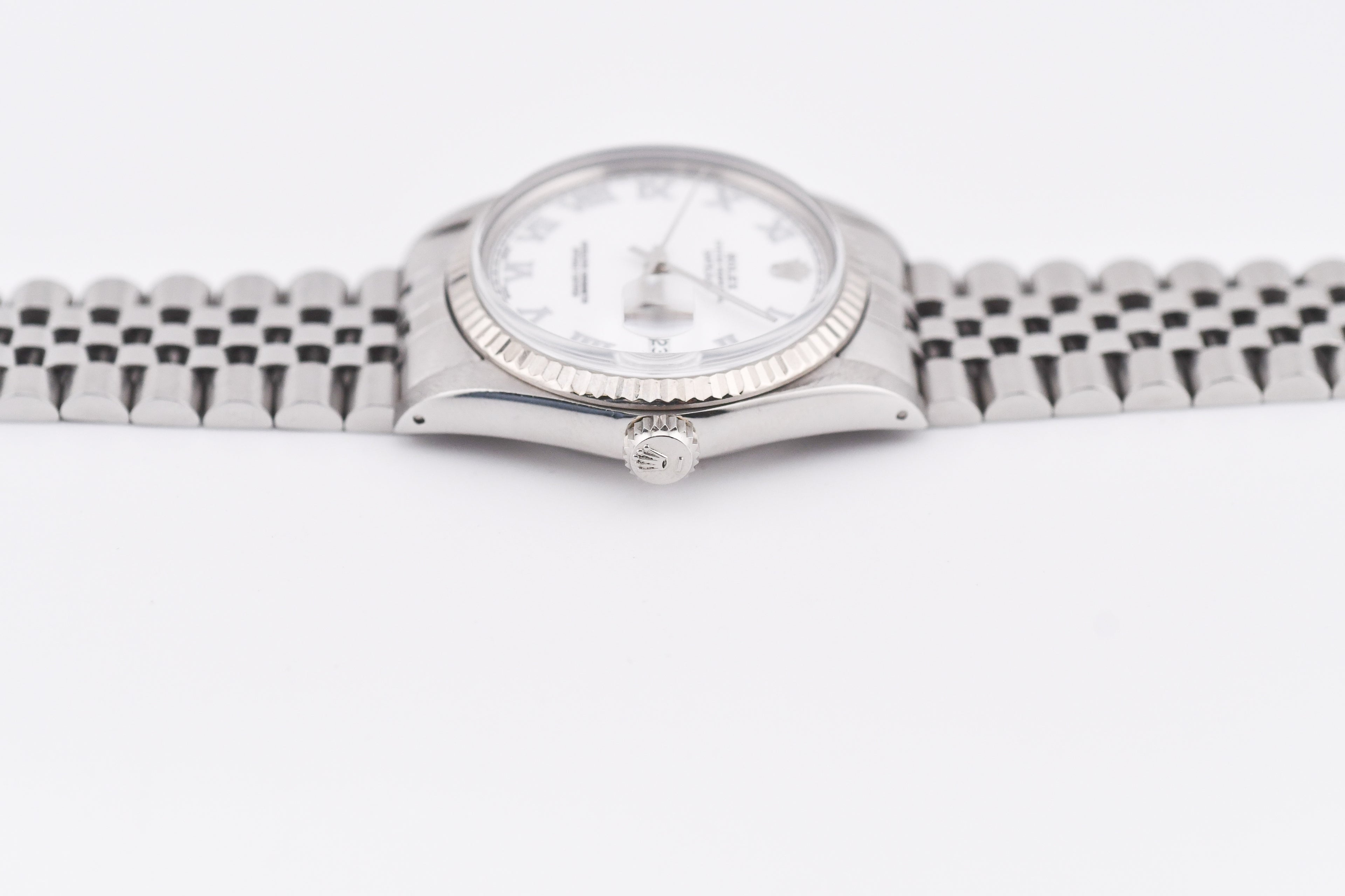 Rolex Datejust 36mm Ref 16014 Custom White Roman Dial