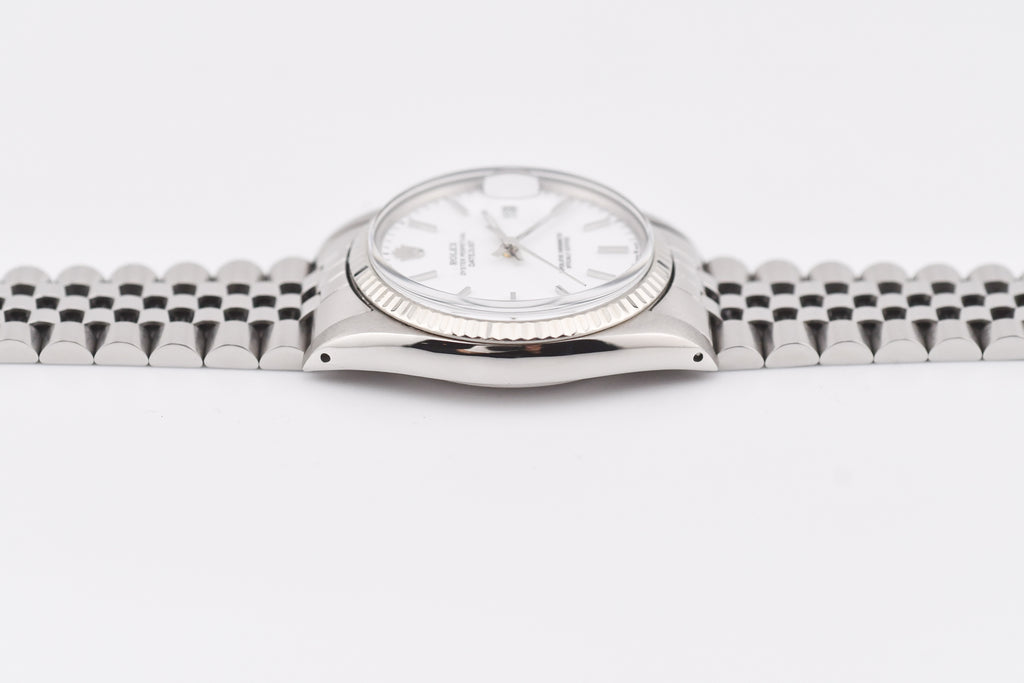 Rolex Datejust 36mm Ref 16014 Custom White Stick Dial