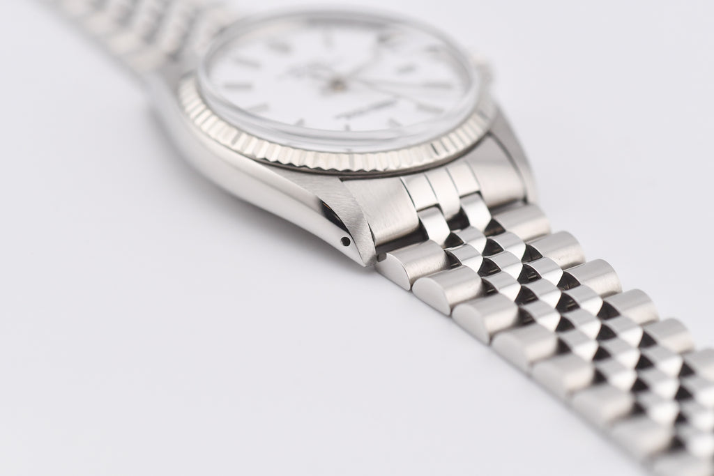 Rolex Datejust 36mm Ref 16014 Custom White Stick Dial