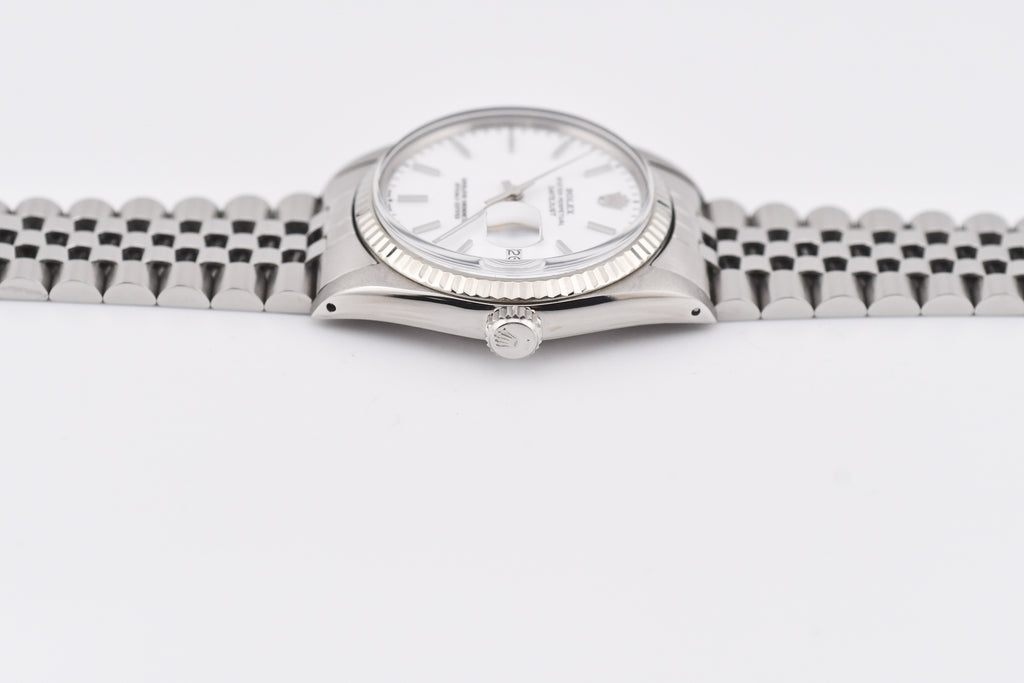 Rolex Datejust 36mm Ref 16014 Custom White Stick Dial