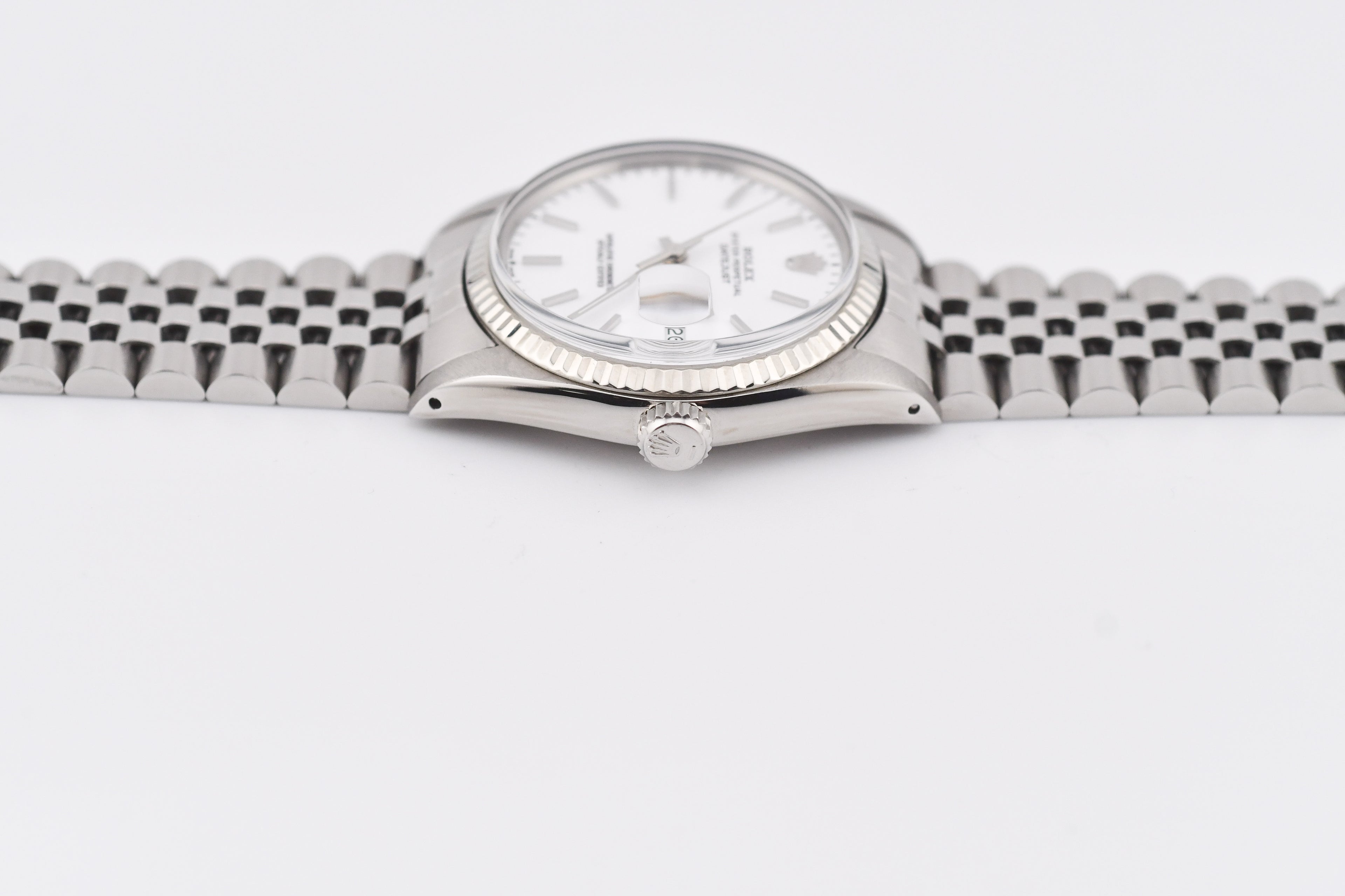 Rolex Datejust 36mm Ref 16014 Custom White Stick Dial