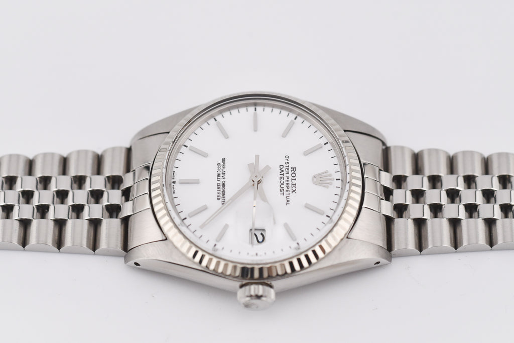 Rolex Datejust 36mm Ref 16014 Custom White Stick Dial
