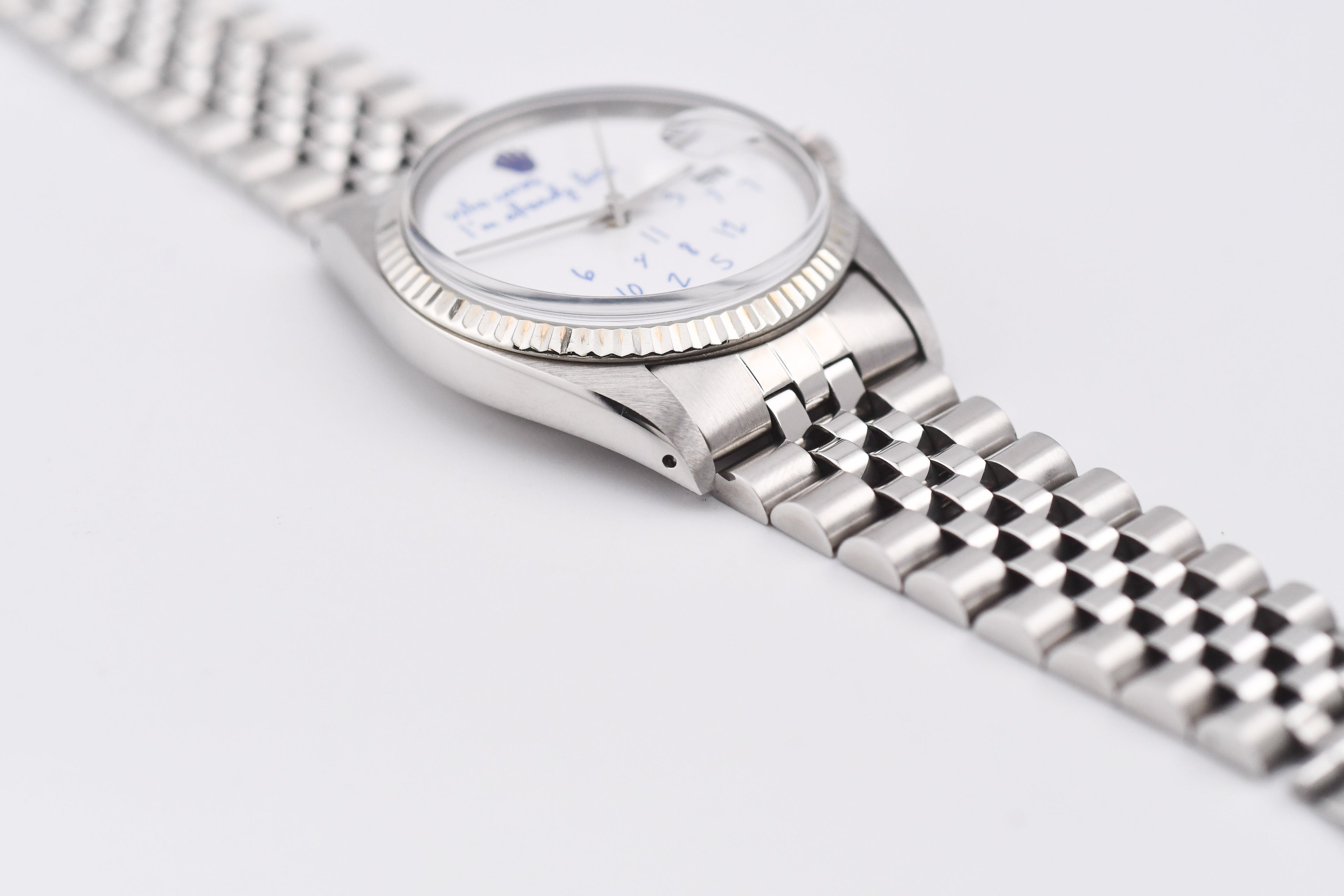 Rolex Datejust 36mm Ref 16014 Custom Who Cares I'm Already Late Dial