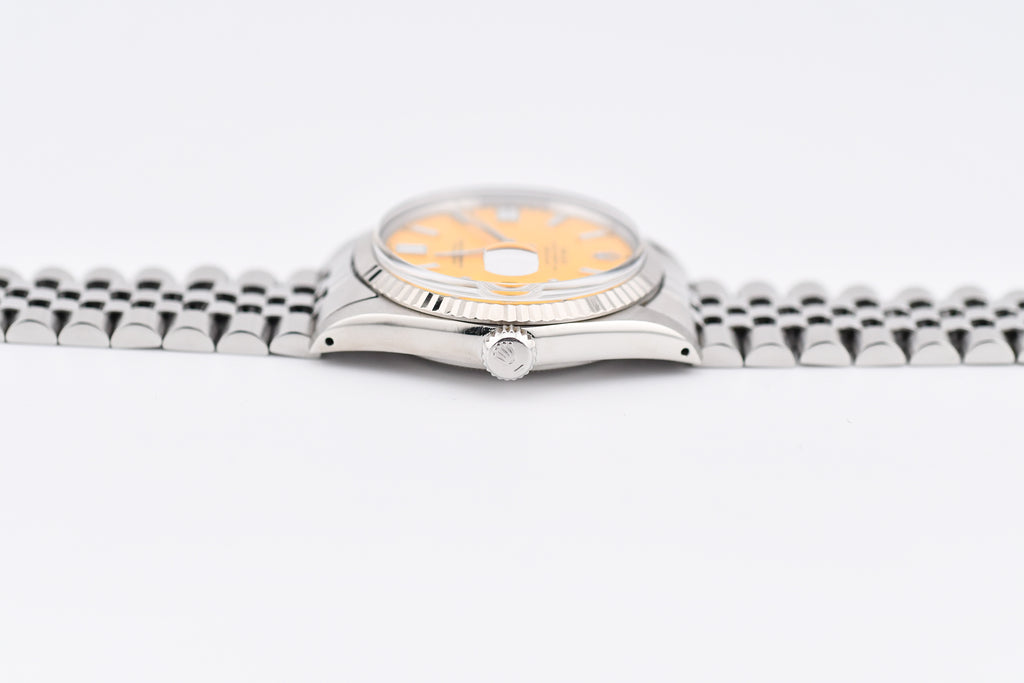 Rolex Datejust 36mm Ref 16014 Custom Yellow Stick Dial