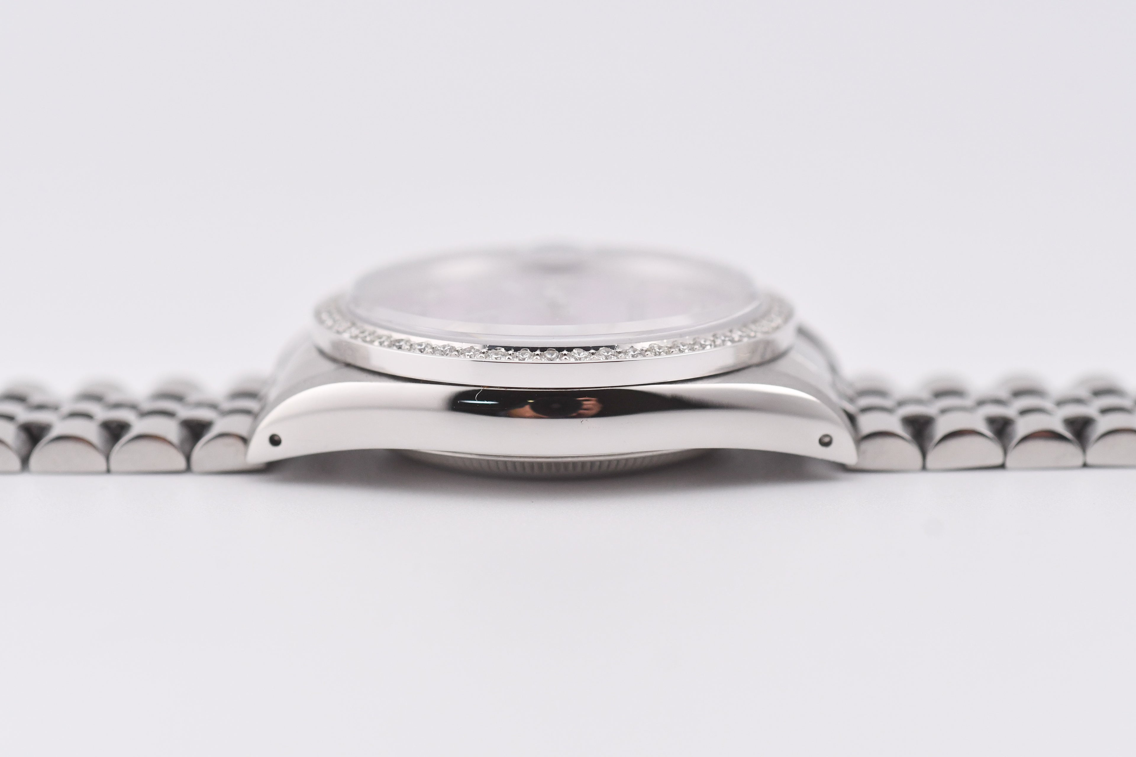 Rolex Datejust 36mm Ref 16234 Custom Pink Mother of Pearl Diamond Dial with Diamond Bezel