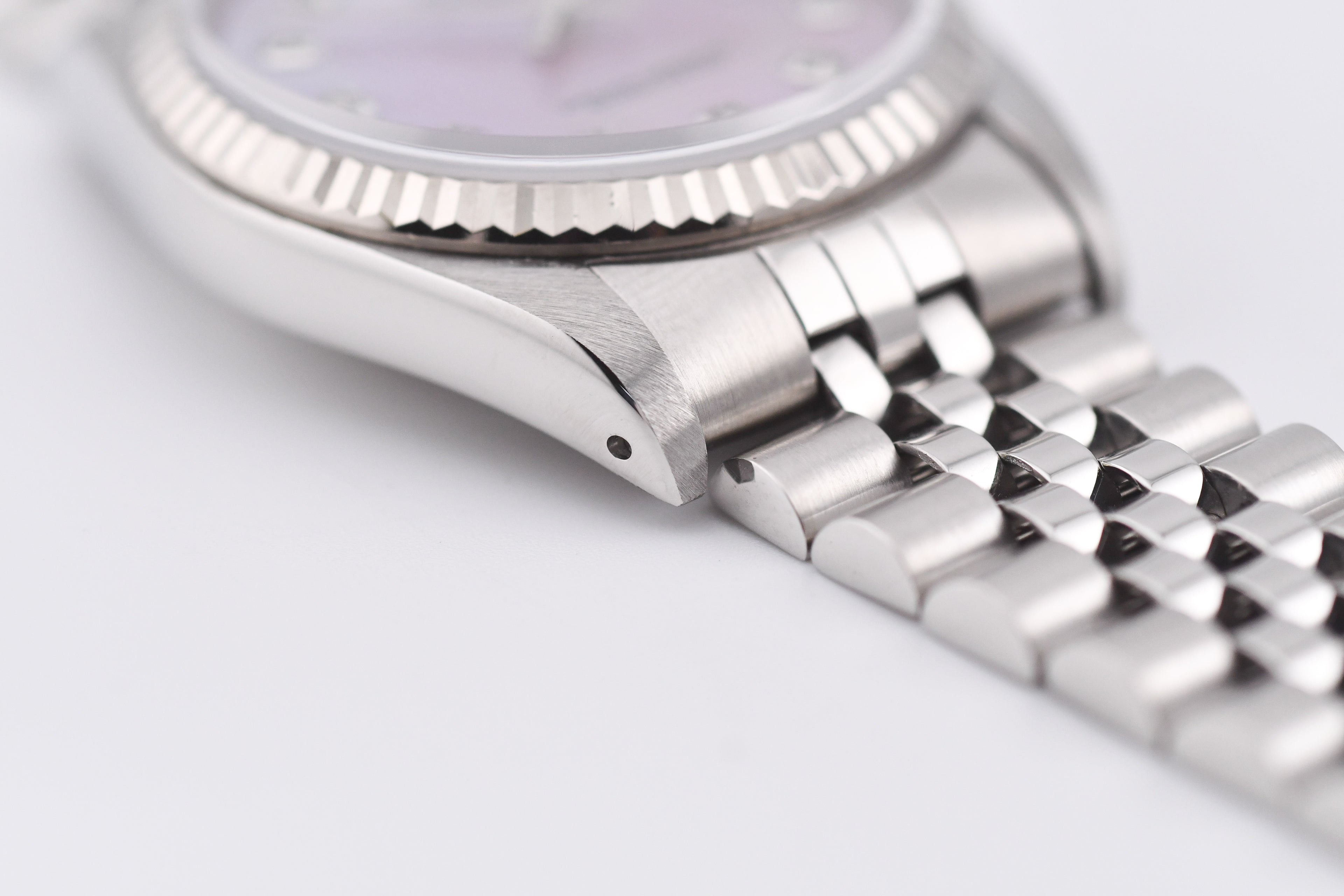 Rolex Datejust 36mm Ref 16234 Custom Pink Mother of Pearl Diamond Dial