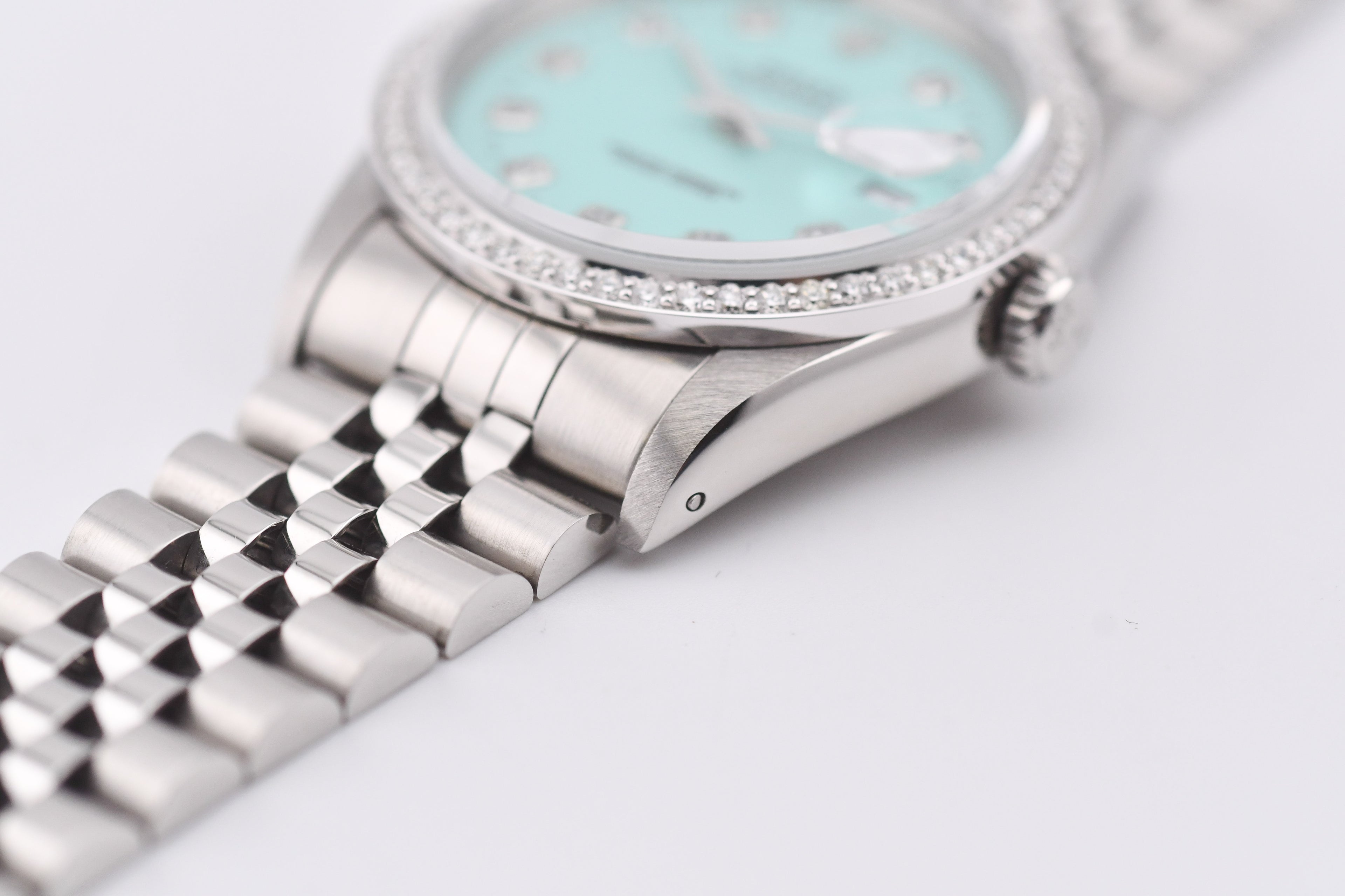 Rolex Datejust 36mm Ref 16234 Custom Tiffany Blue Diamond Dial with Diamond Bezel