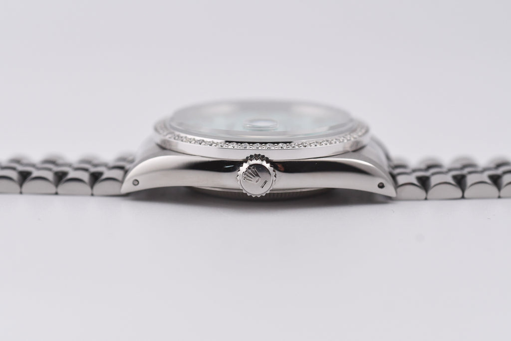 Rolex Datejust 36mm Ref 16234 Custom Tiffany Blue Diamond Dial with Diamond Bezel