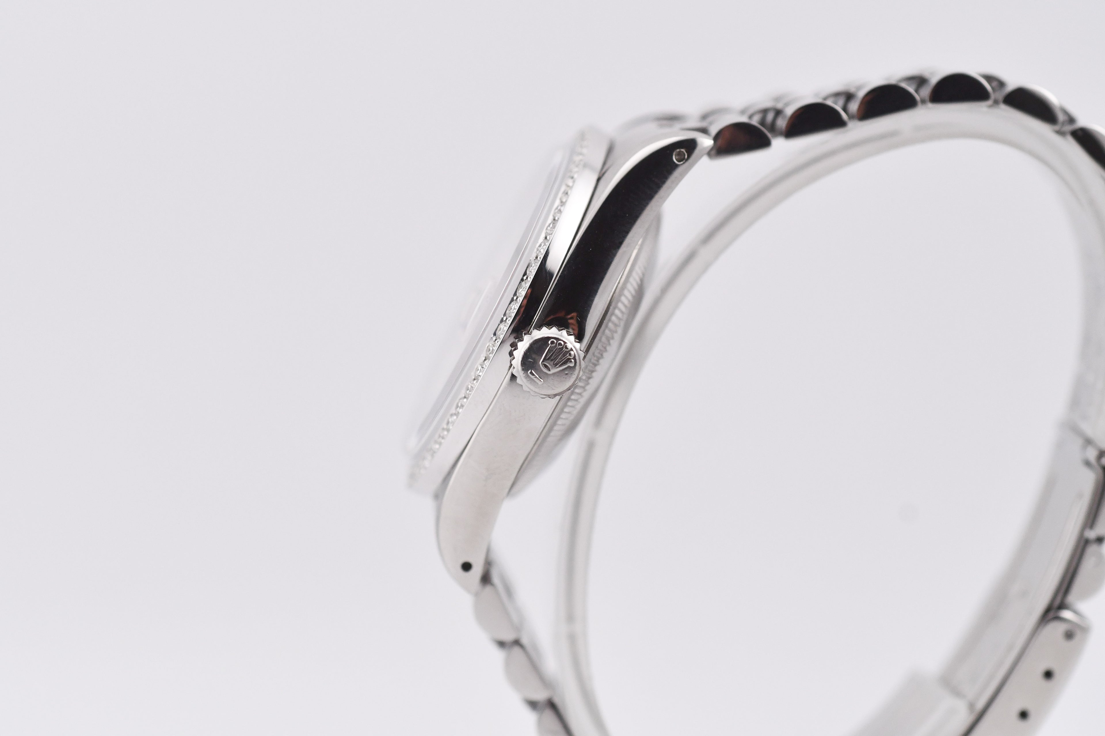 Rolex Datejust 36mm Ref 16234 Custom White Diamond Dial with Diamond Bezel