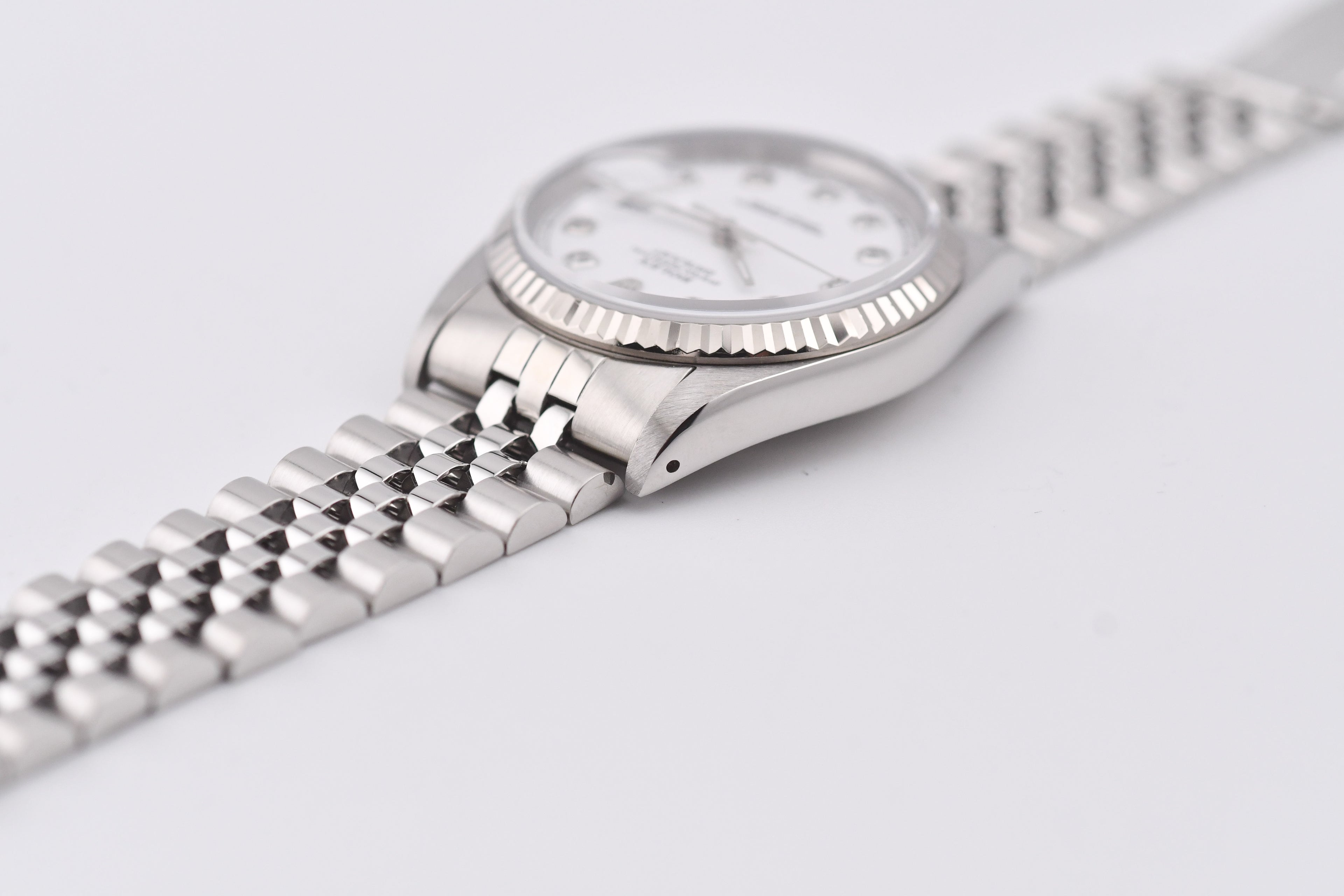 Rolex Datejust 36mm Ref 16234 Custom White Diamond Dial