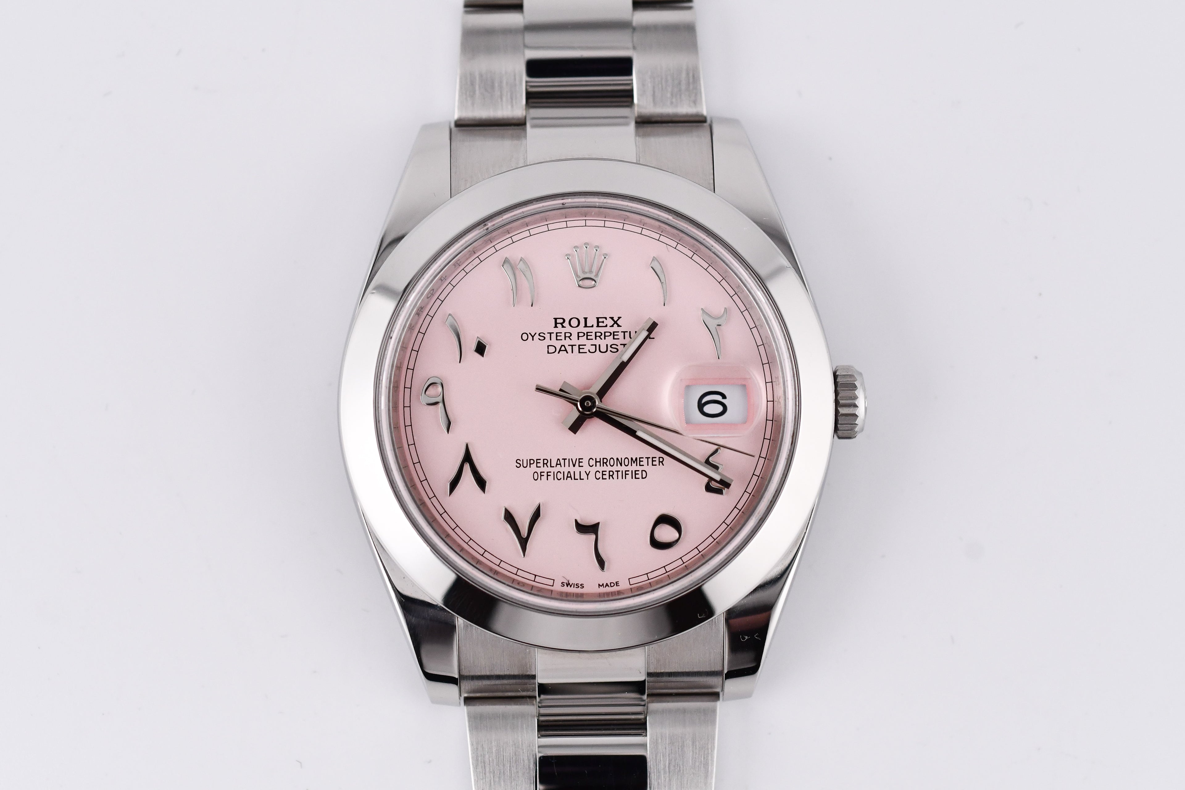Rolex Datejust 41mm Ref 126300 Custom Pink Dial with Arab Numerals