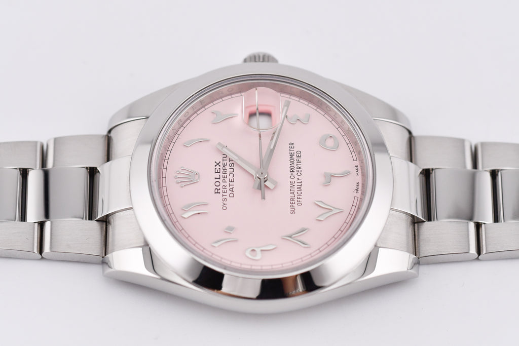 Rolex Datejust 41mm Ref 126300 Custom Pink Dial with Arab Numerals