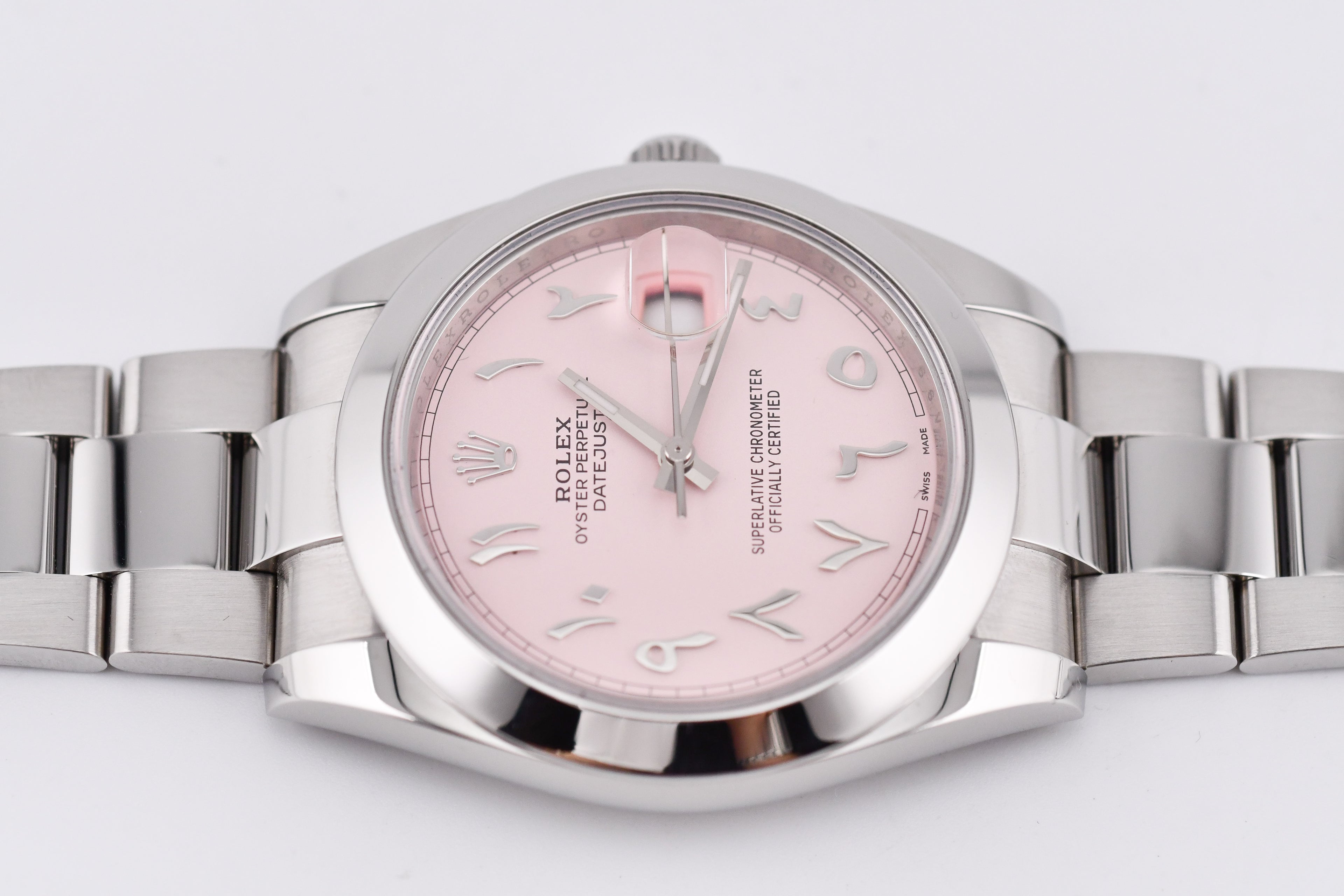 Rolex Datejust 41mm Ref 126300 Custom Pink Dial with Arab Numerals