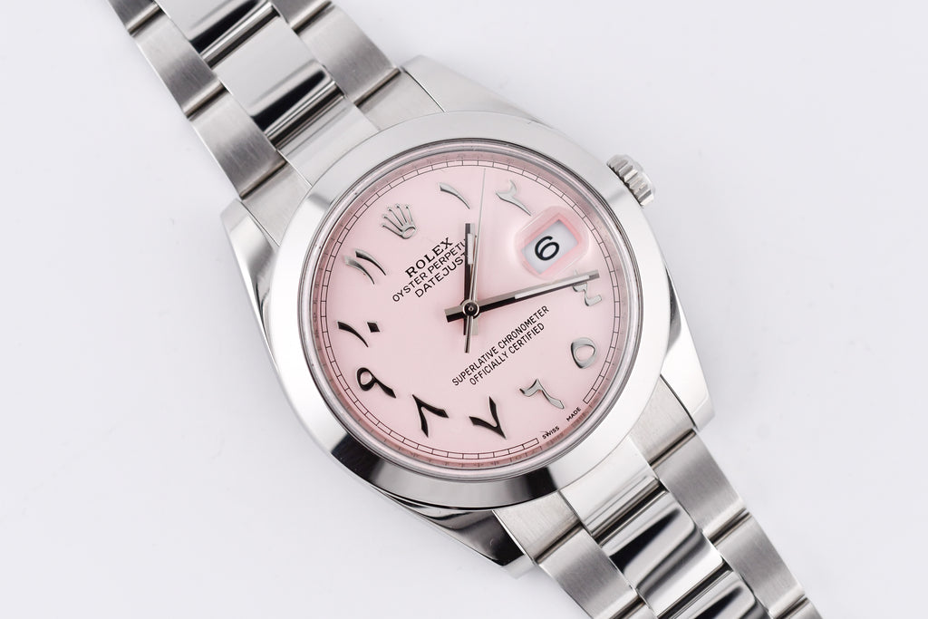 Rolex Datejust 41mm Ref 126300 Custom Pink Dial with Arab Numerals