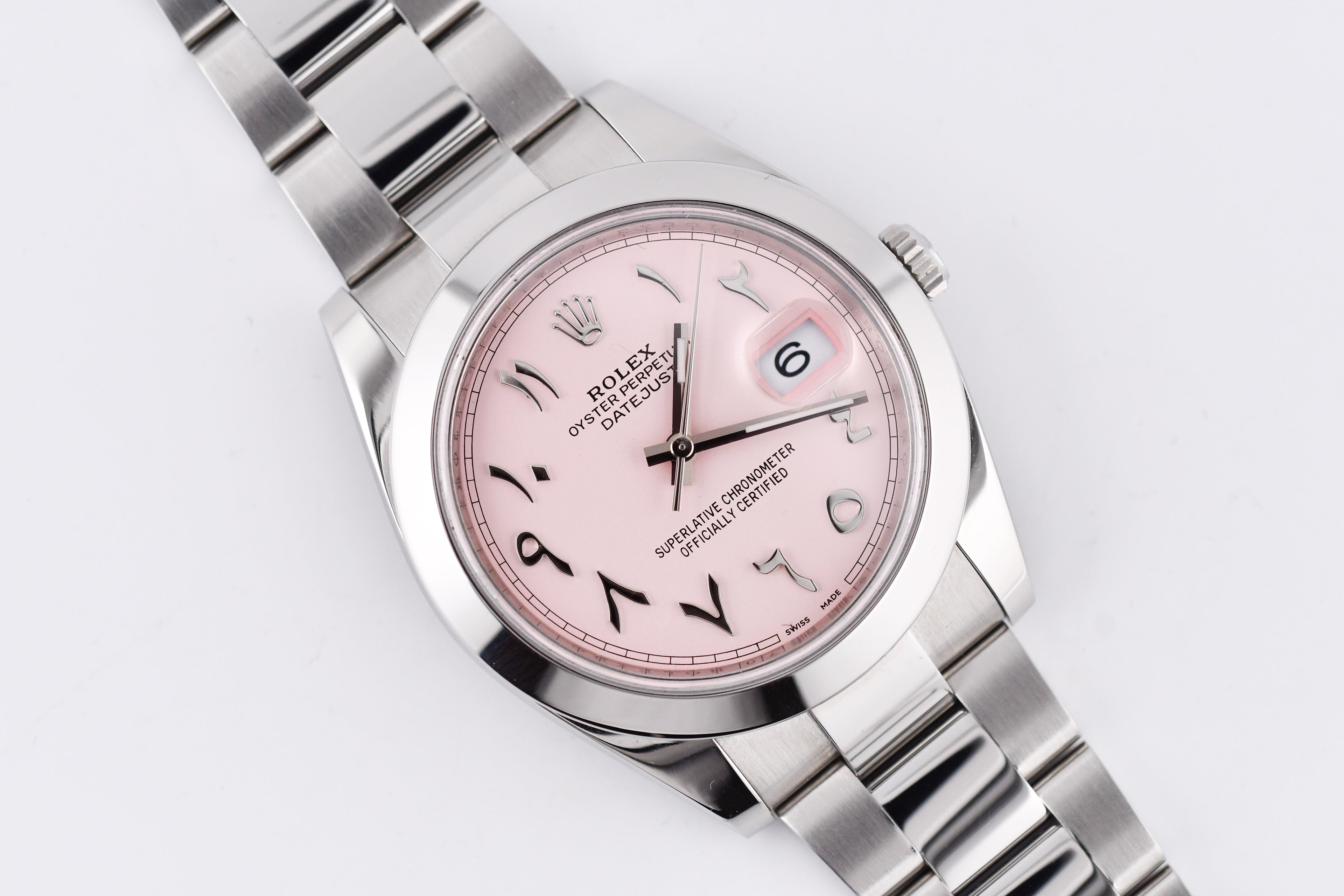 Rolex Datejust 41mm Ref 126300 Custom Pink Dial with Arab Numerals
