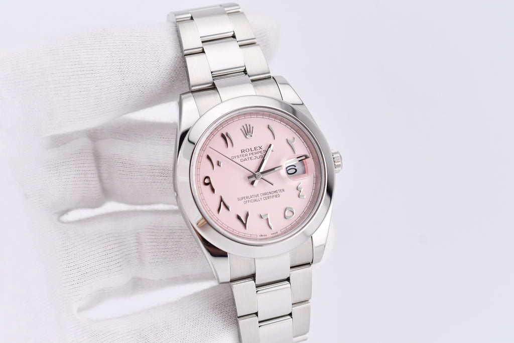 Rolex Datejust 41mm Ref 126300 Custom Pink Dial with Arab Numerals