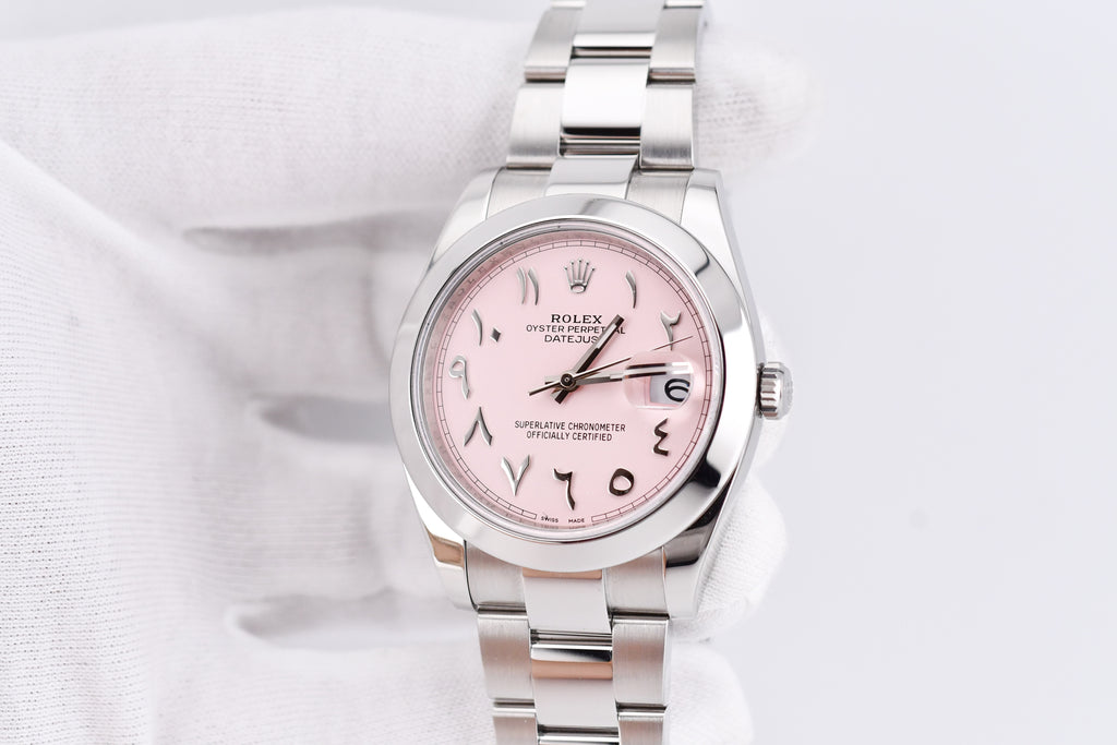 Rolex Datejust 41mm Ref 126300 Custom Pink Dial with Arab Numerals