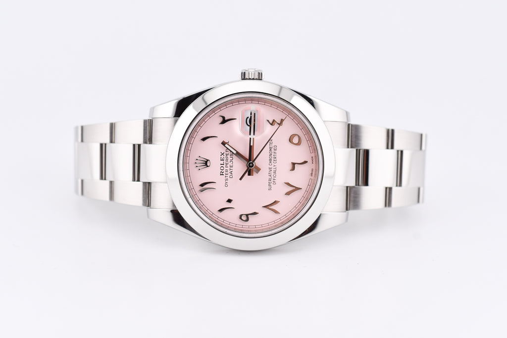 Rolex Datejust 41mm Ref 126300 Custom Pink Dial with Arab Numerals
