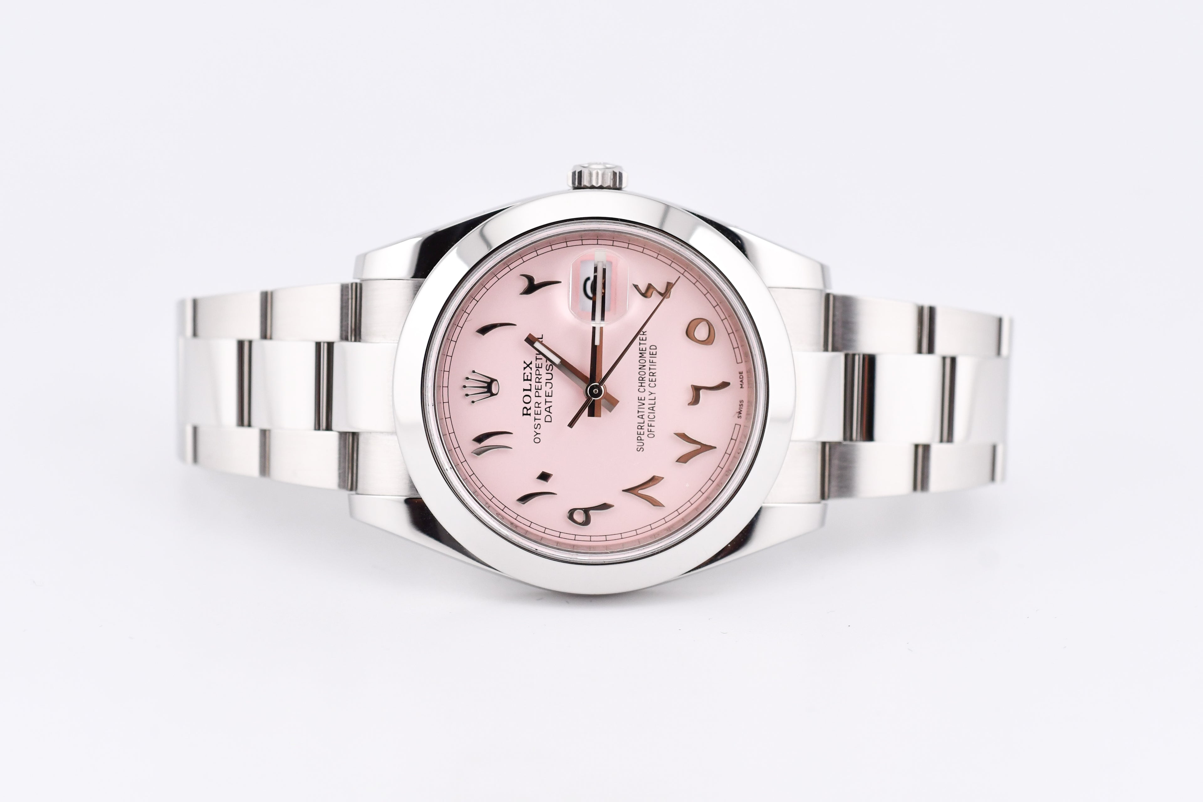 Rolex Datejust 41mm Ref 126300 Custom Pink Dial with Arab Numerals