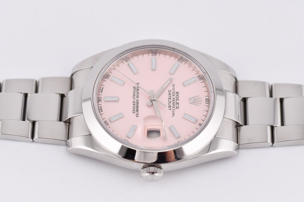 Rolex Datejust 41mm Ref 126300 Custom Pink Stick Dial