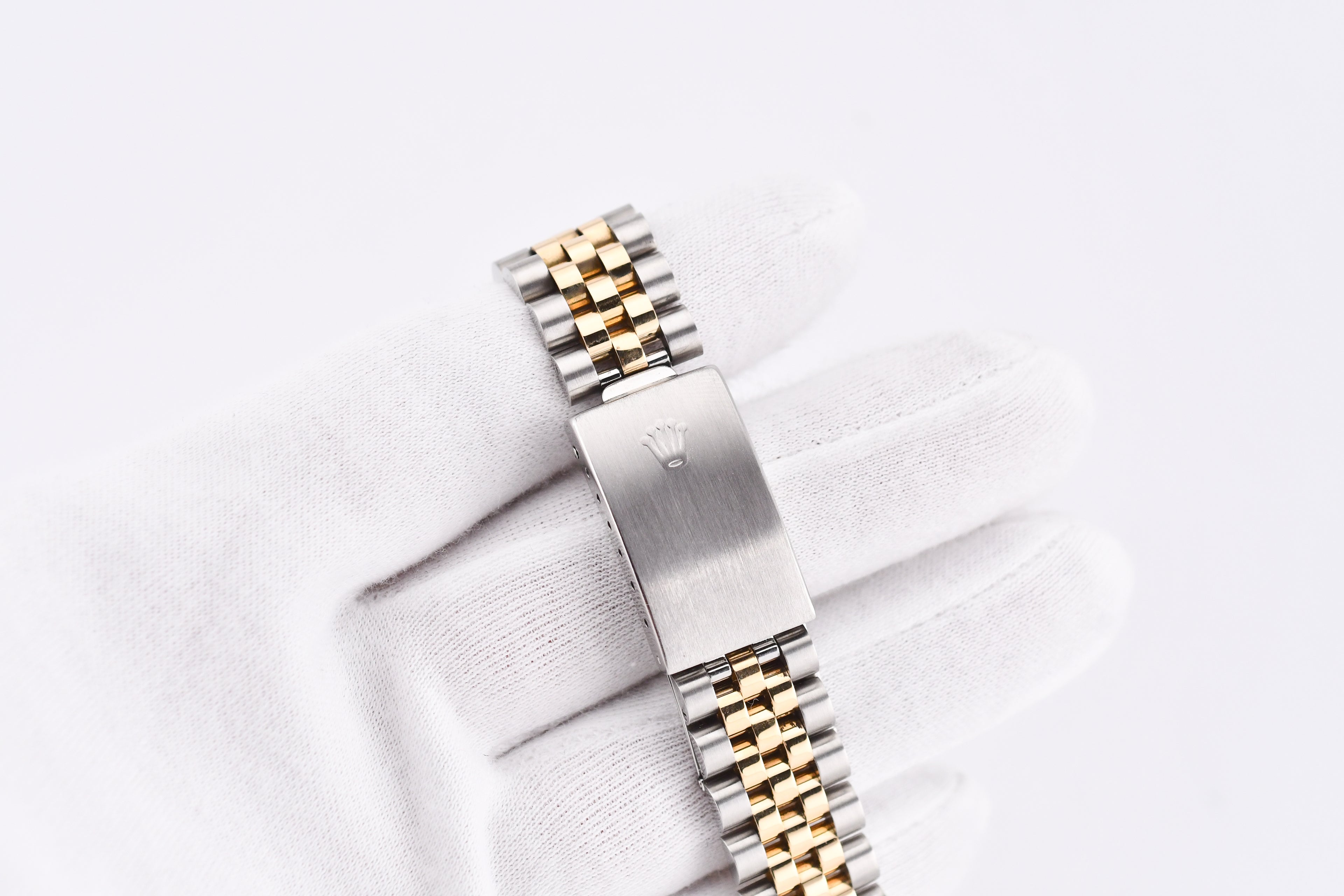 Rolex Datejust 36mm Ref 16233 Yellow Gold Bezel Blue Stick Dial