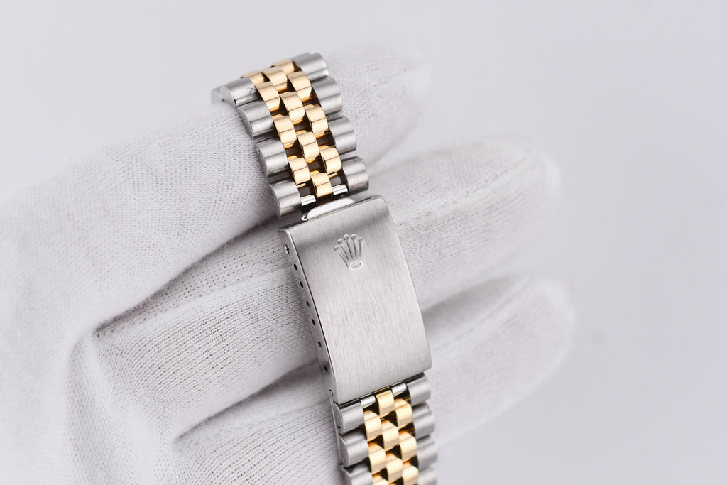 Rolex Datejust 36mm Ref 16233 Yellow Gold Bezel Blue Vignette Dial