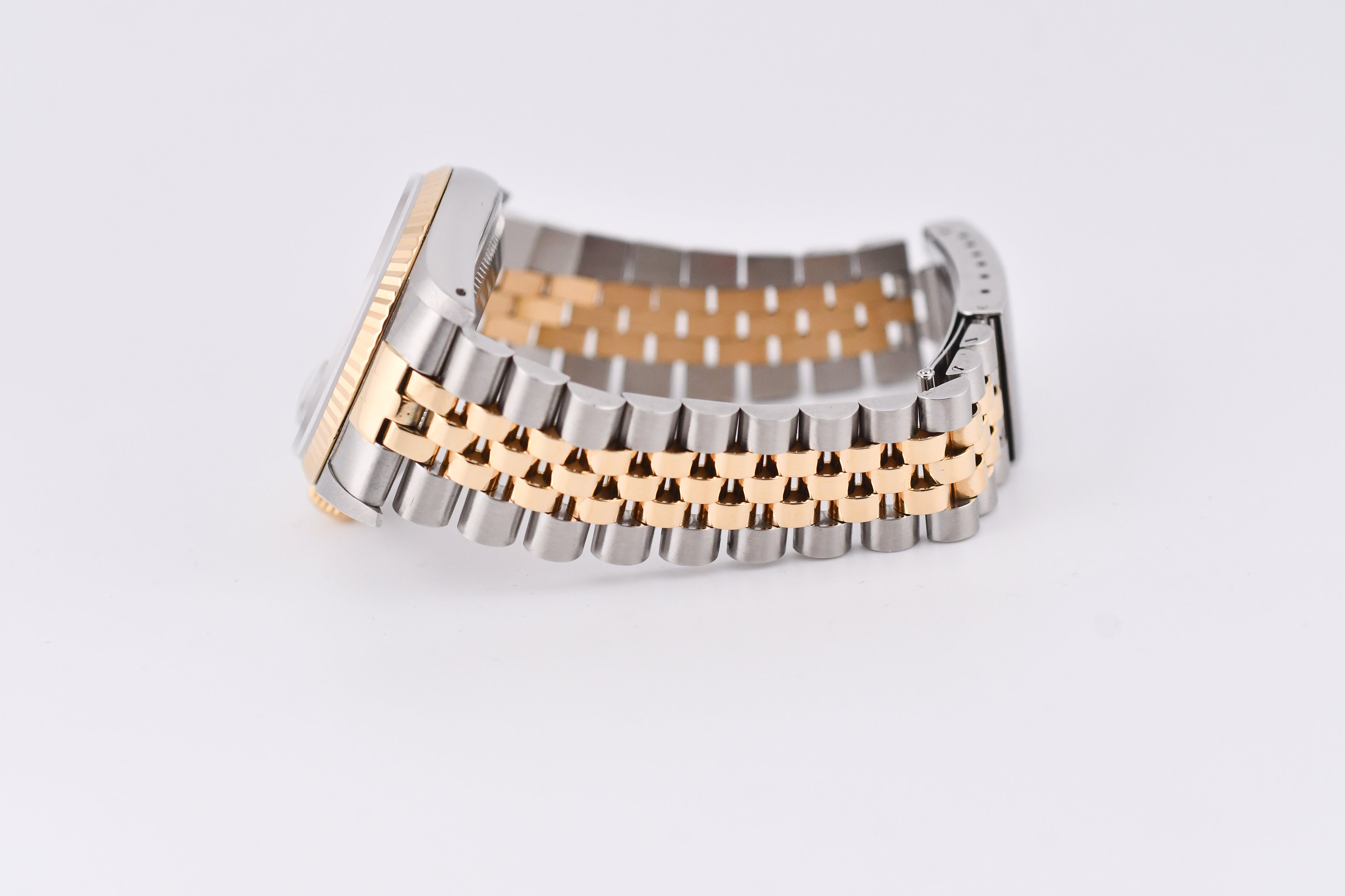 Rolex Datejust 36mm Ref 16233 Yellow Gold Bezel Blue Vignette Dial