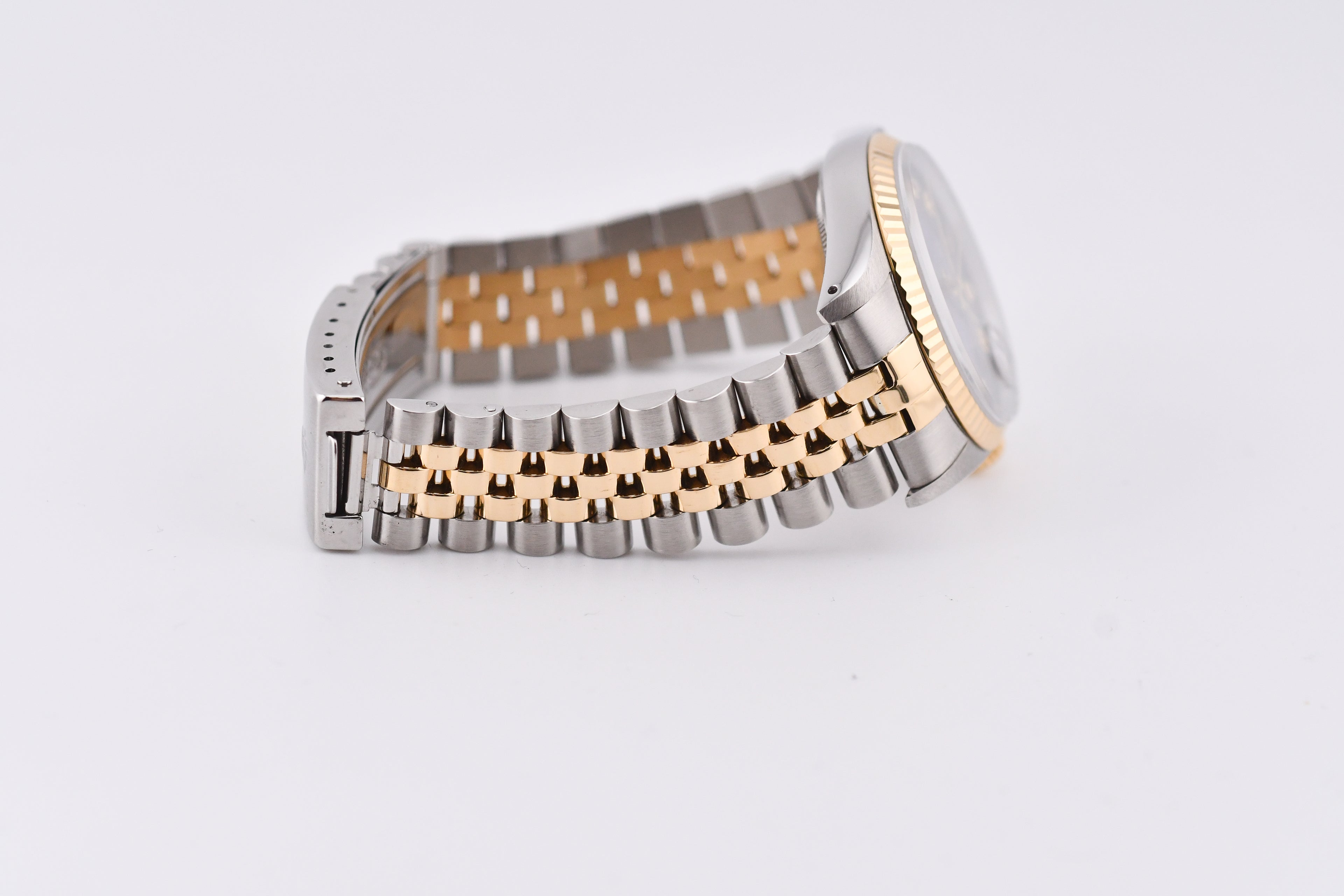 Rolex Datejust 36mm Ref 16233 Yellow Gold Bezel Blue Vignette Dial