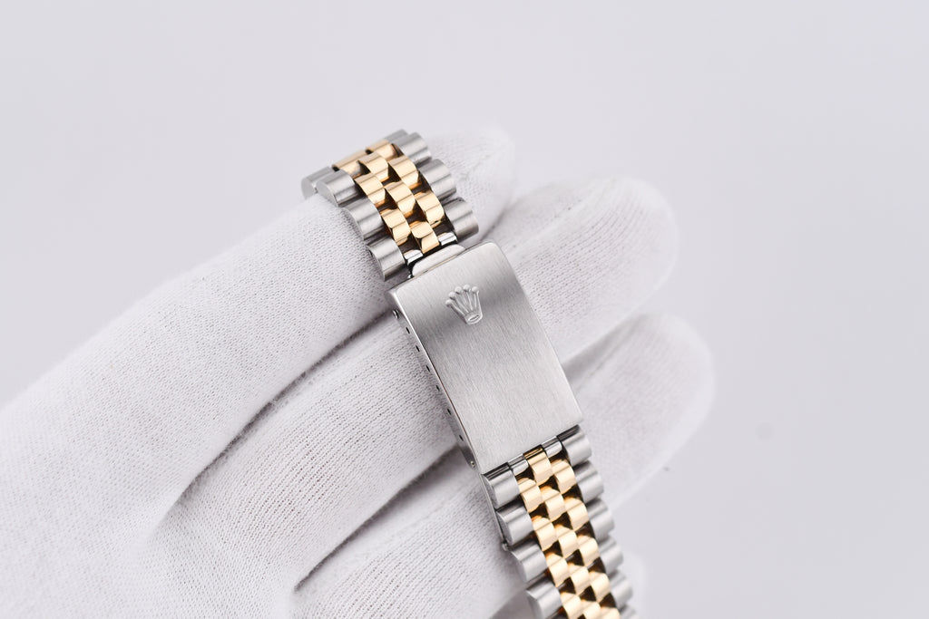 Rolex Datejust 36mm Ref 16233 Yellow Gold Bezel Champagne Dial
